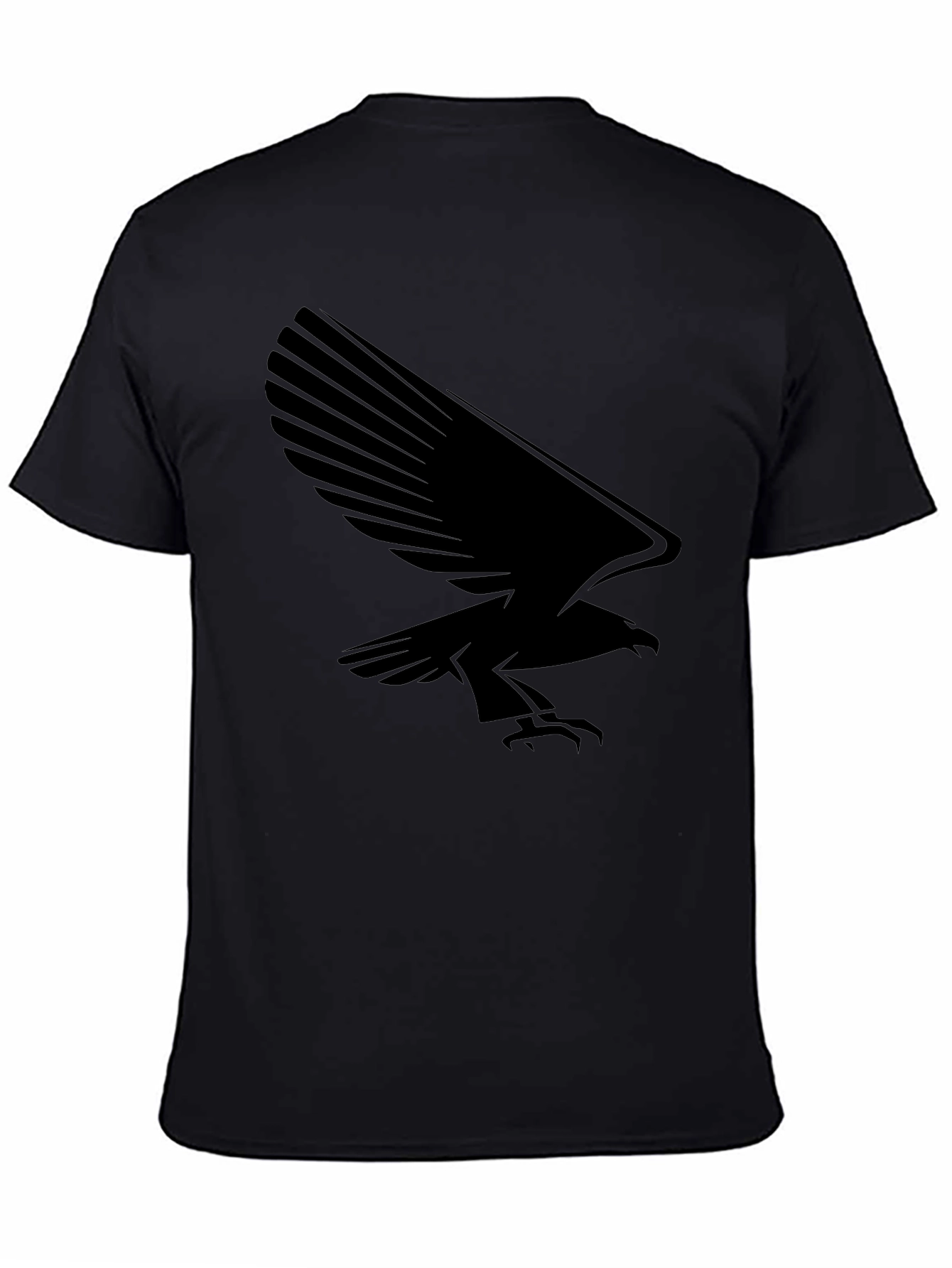 Bold Black Eagle Graphic Tee - Stylish Menswear
