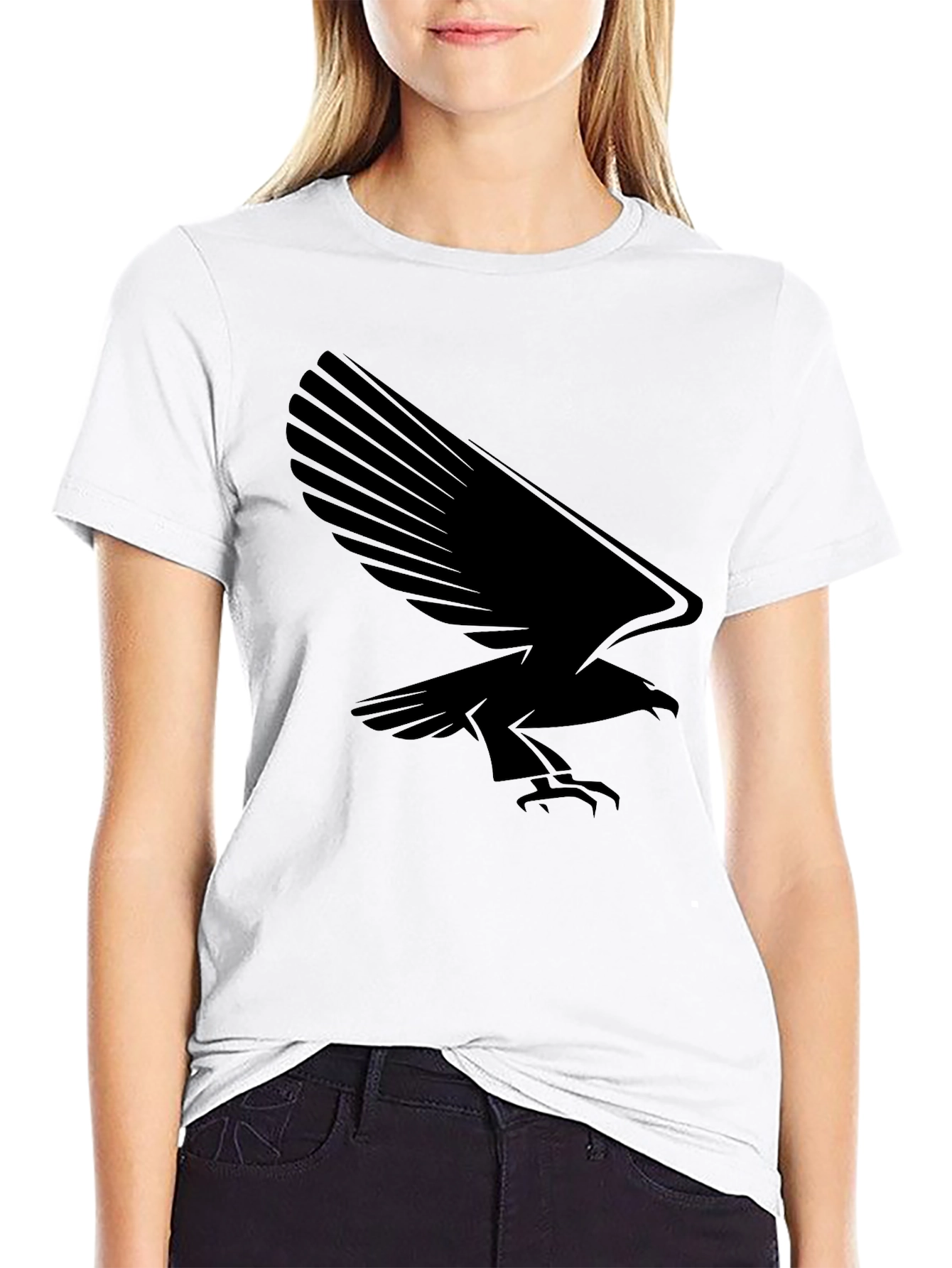 Bold Black Eagle Graphic Tee - Stylish Menswear