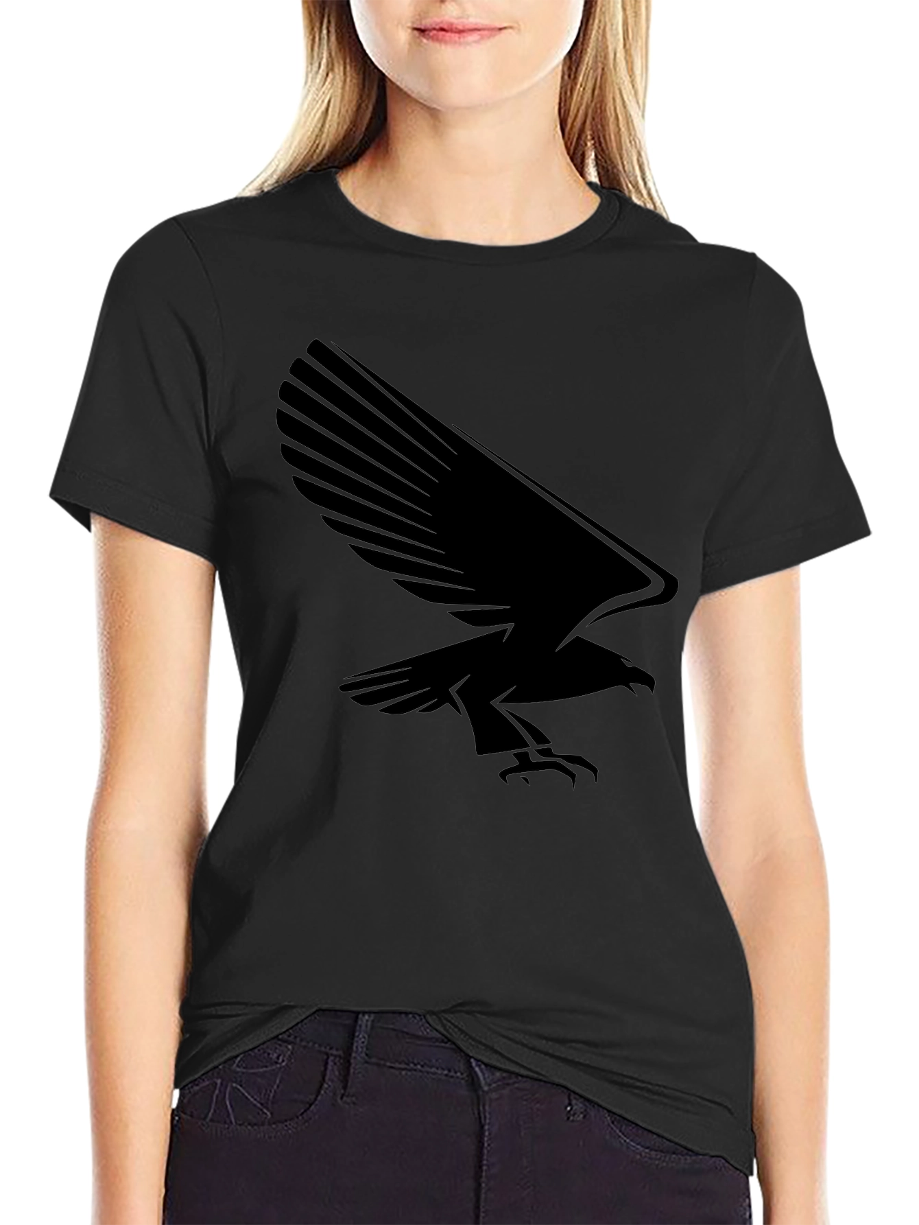 Bold Black Eagle Graphic Tee - Stylish Menswear