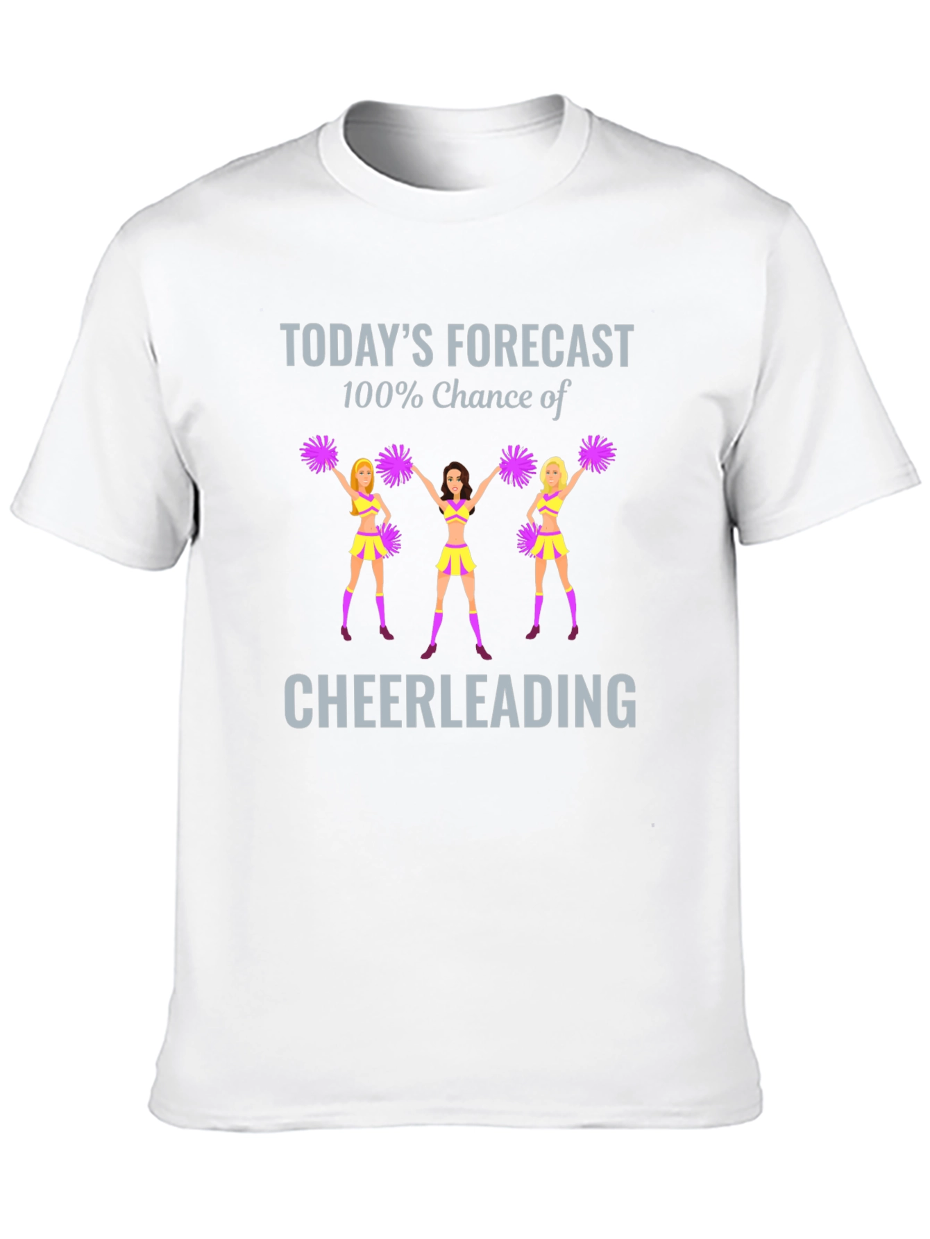 Cheerleading Forecast T-Shirt - 100% Chance of Fun!