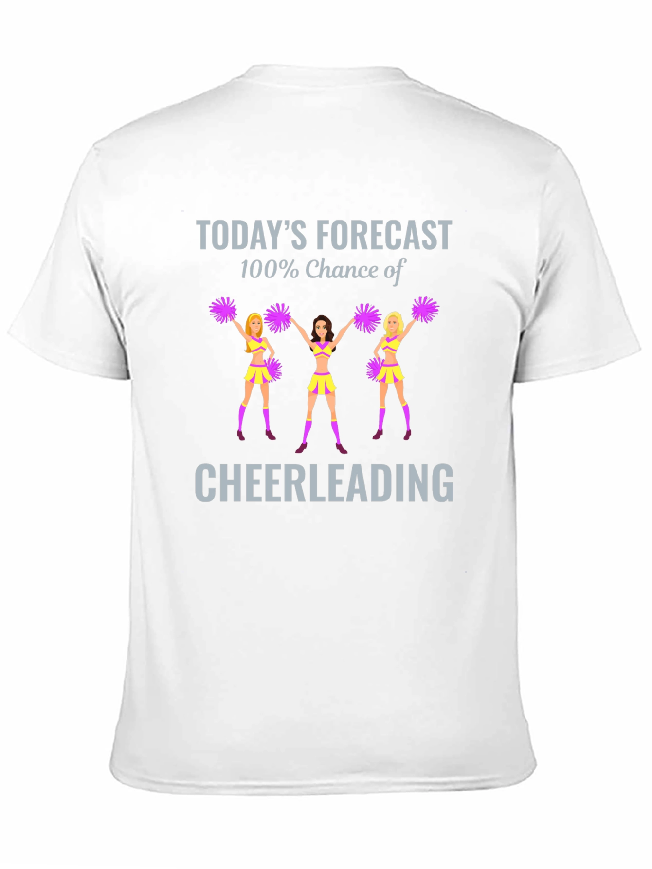 Cheerleading Forecast T-Shirt - 100% Chance of Fun!