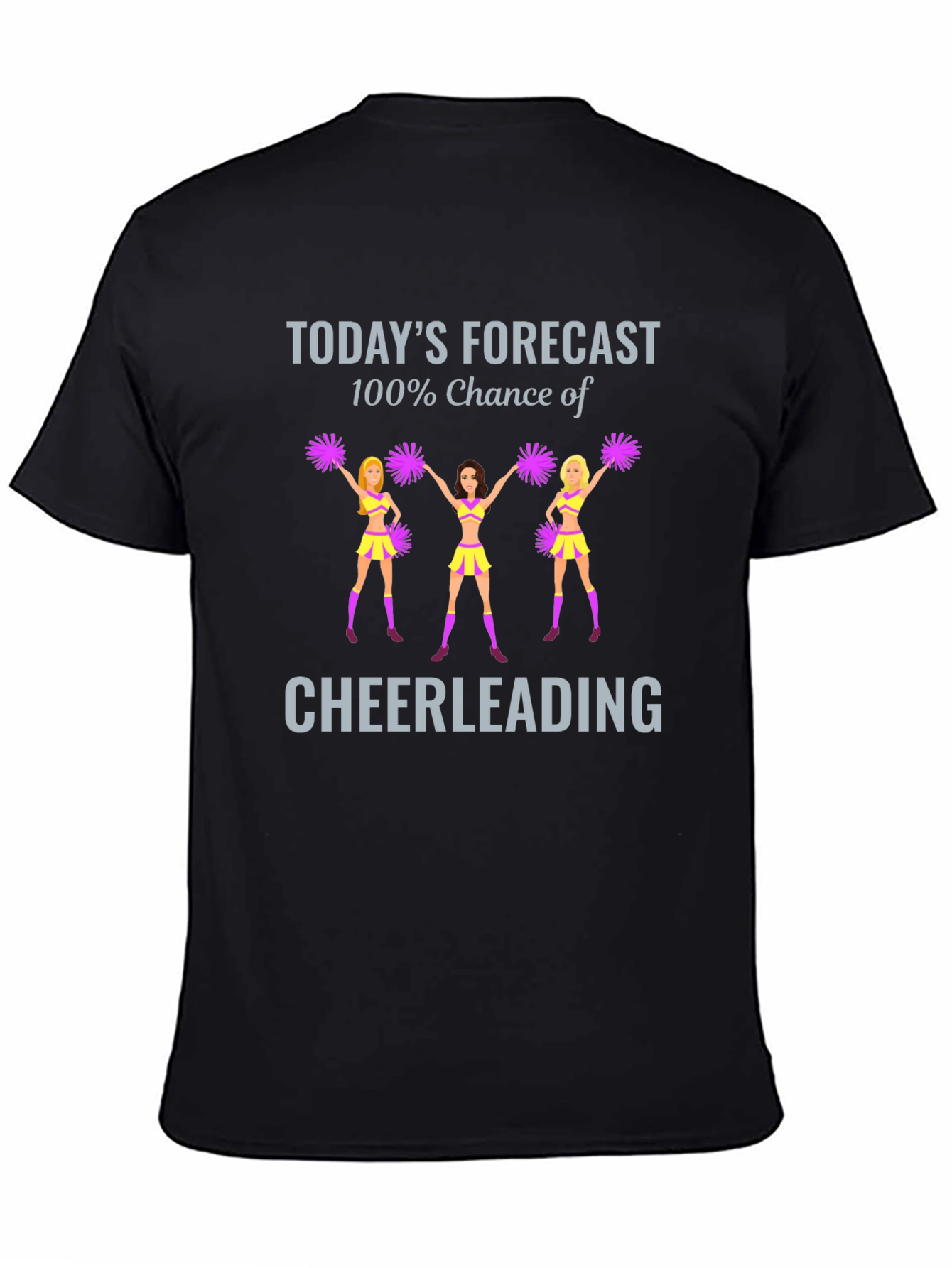 Cheerleading Forecast T-Shirt - 100% Chance of Fun!
