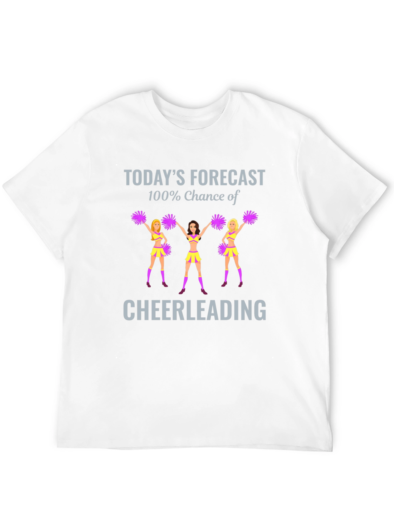 Cheerleading Forecast T-Shirt - 100% Chance of Fun!