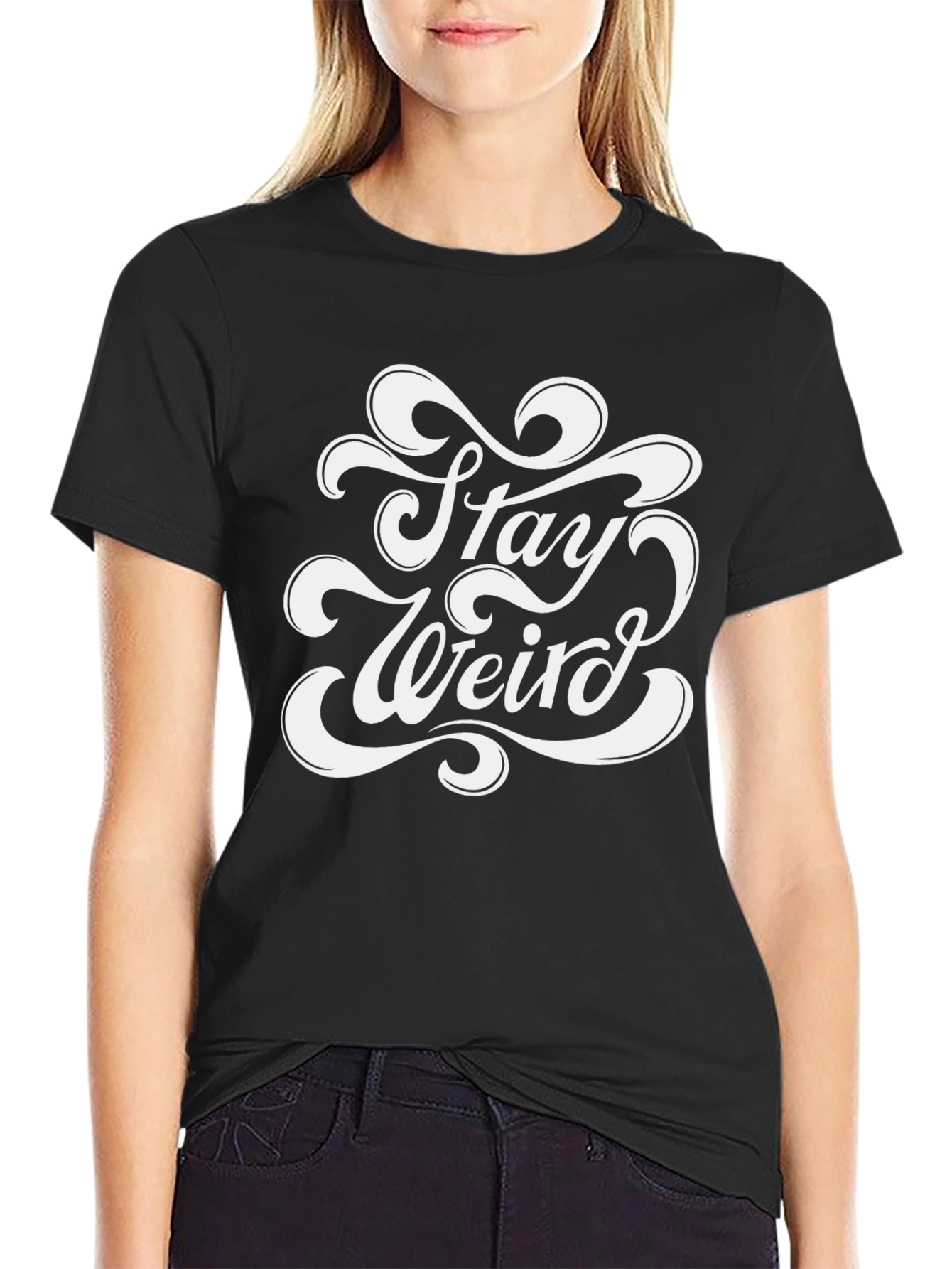 Stay Weird Graphic Tee - Mens Black T-Shirt