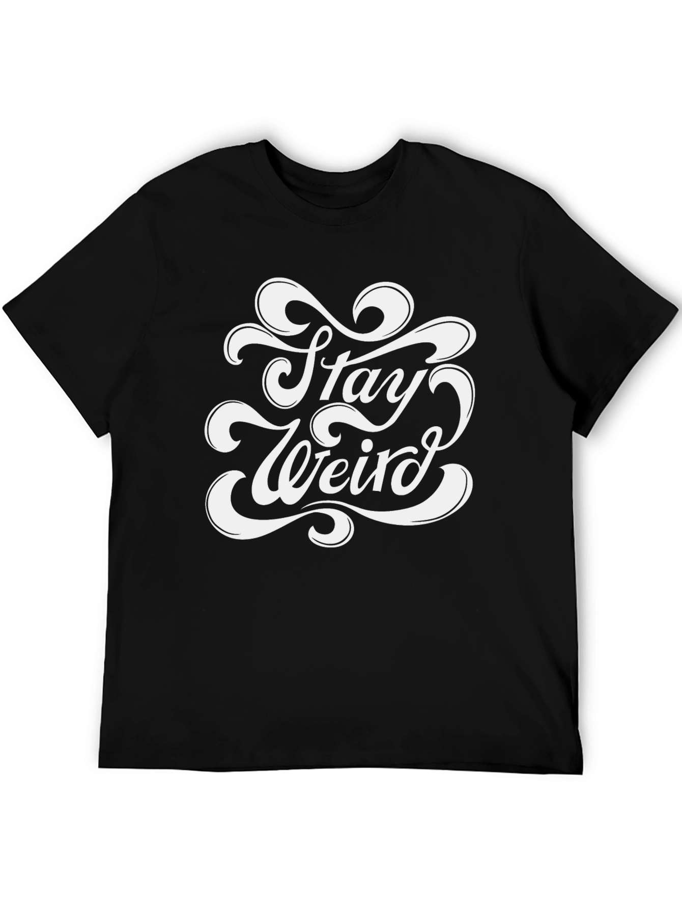 Stay Weird Graphic Tee - Mens Black T-Shirt