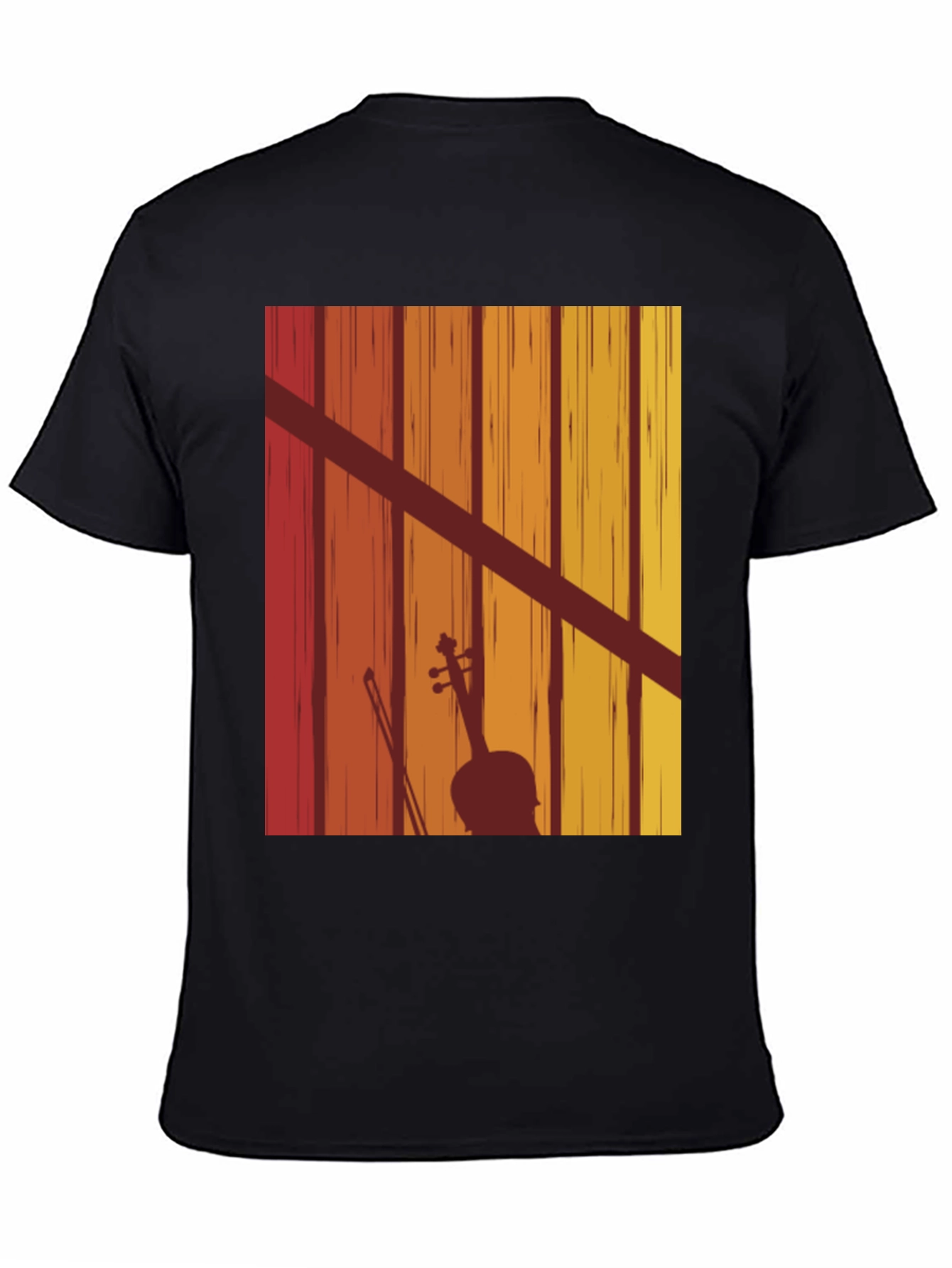 Retro Violin Silhouette Graphic Tee