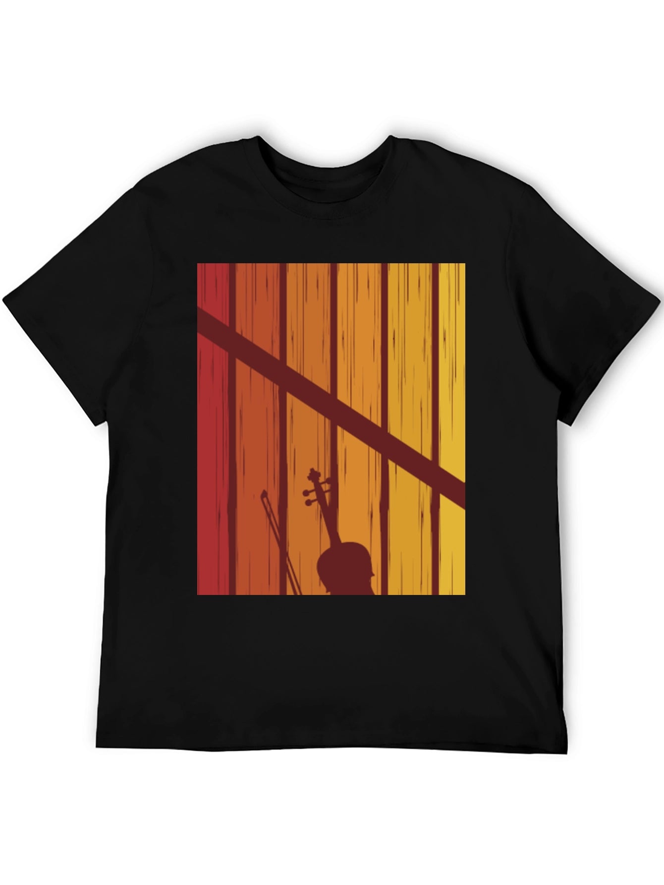 Retro Violin Silhouette Graphic Tee