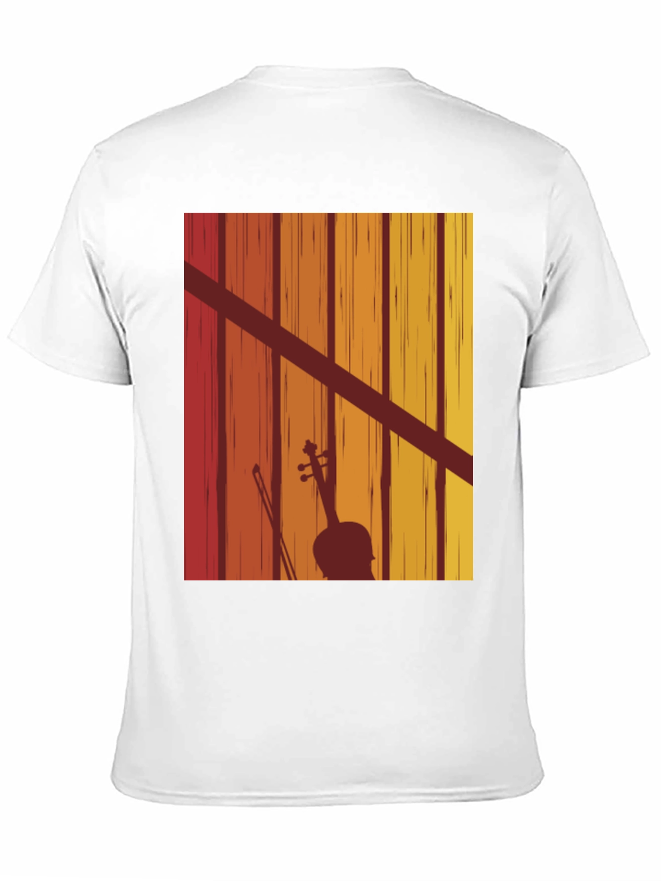 Retro Violin Silhouette Graphic Tee