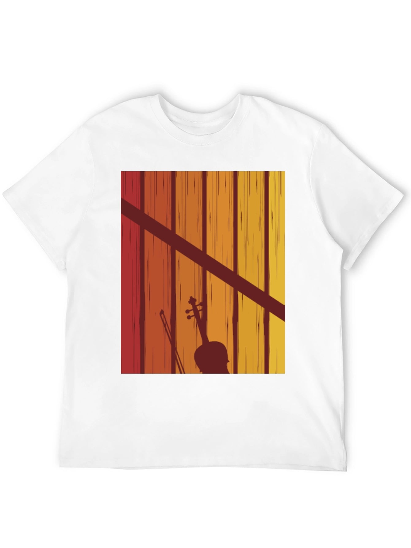 Retro Violin Silhouette Graphic Tee
