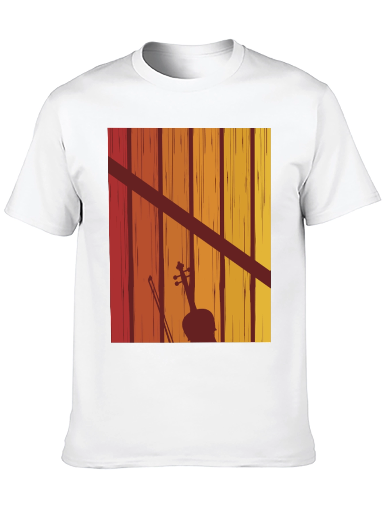 Retro Violin Silhouette Graphic Tee