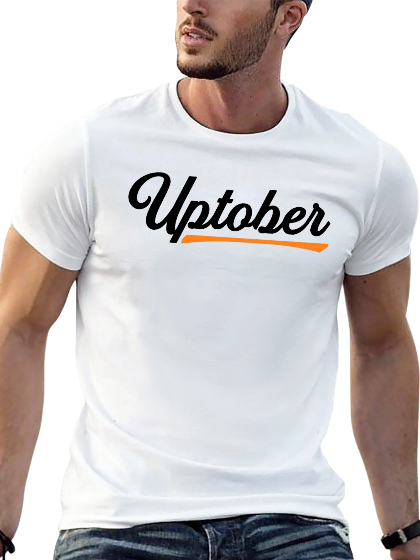 Uptober Black Graphic Tee
