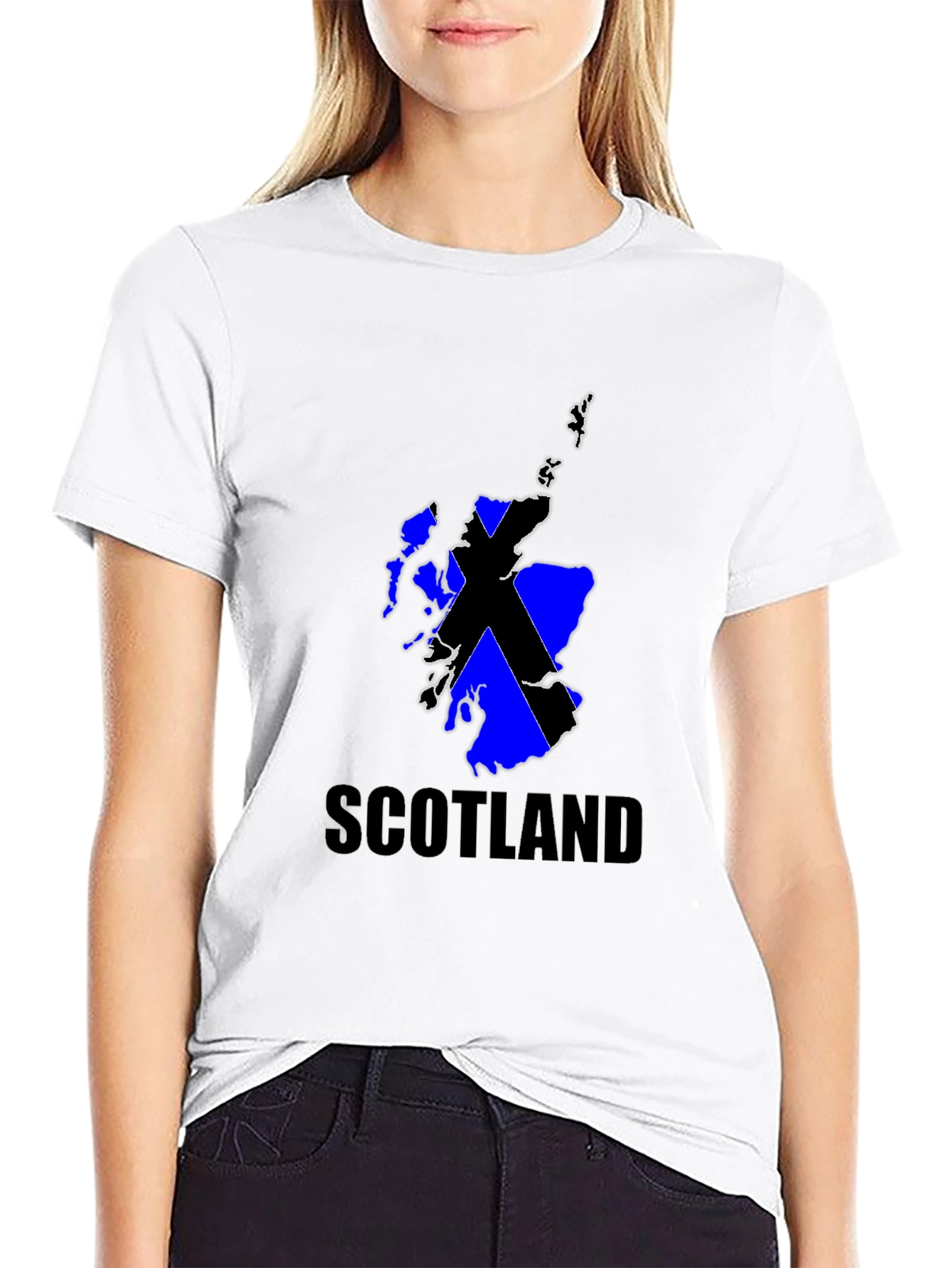 Scotland Flag Graphic Black T-Shirt