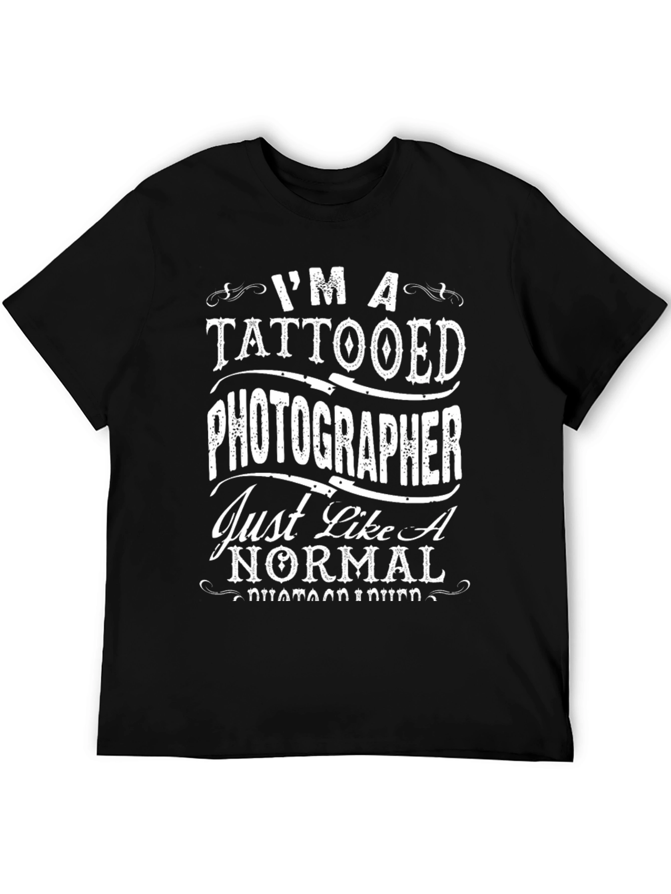Tattooed Photographer Graphic Tee - Black