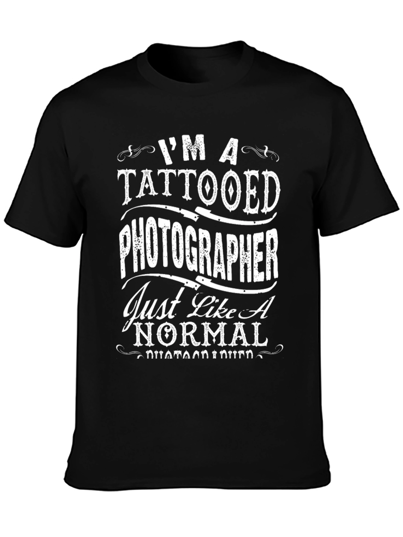Tattooed Photographer Graphic Tee - Black