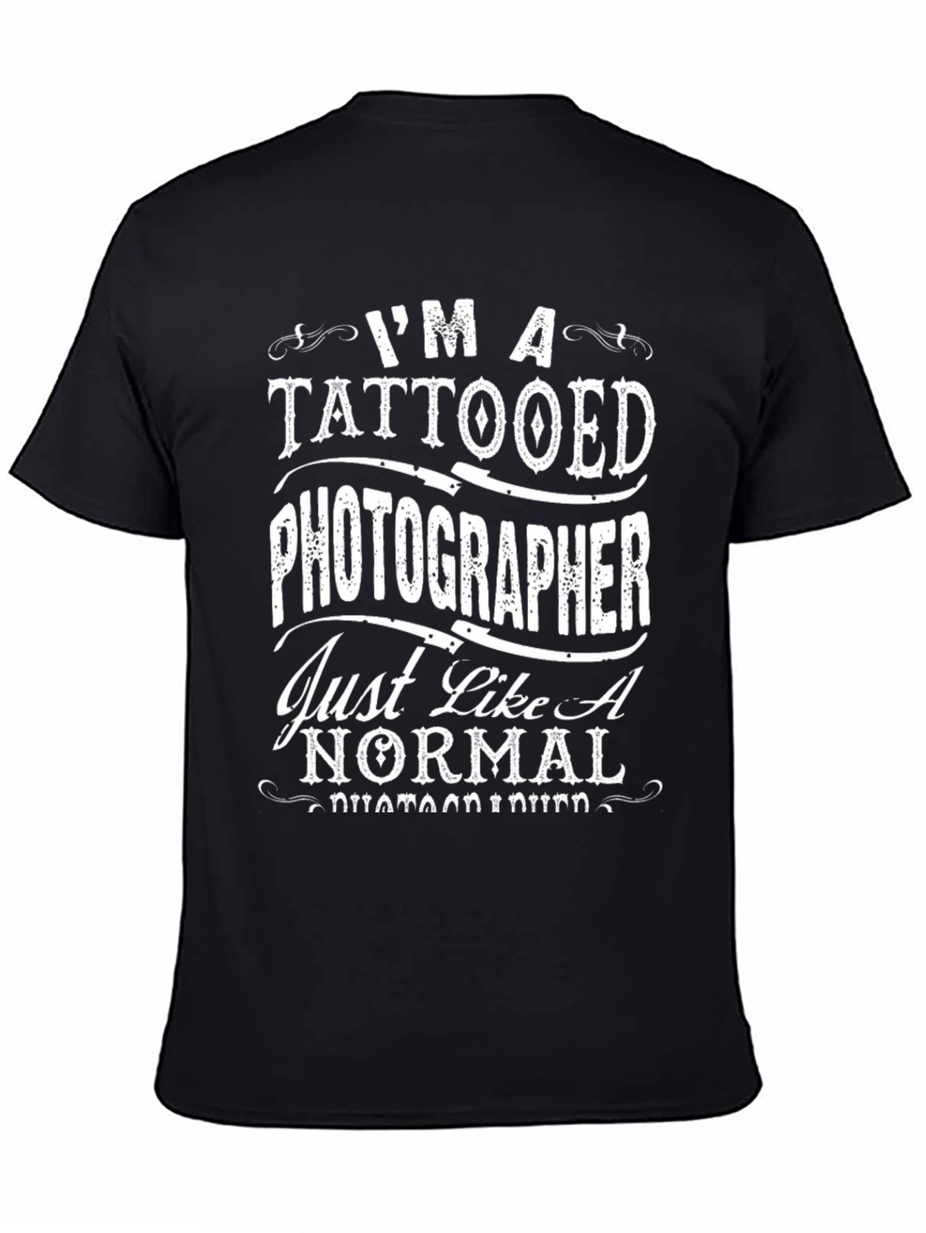 Tattooed Photographer Graphic Tee - Black