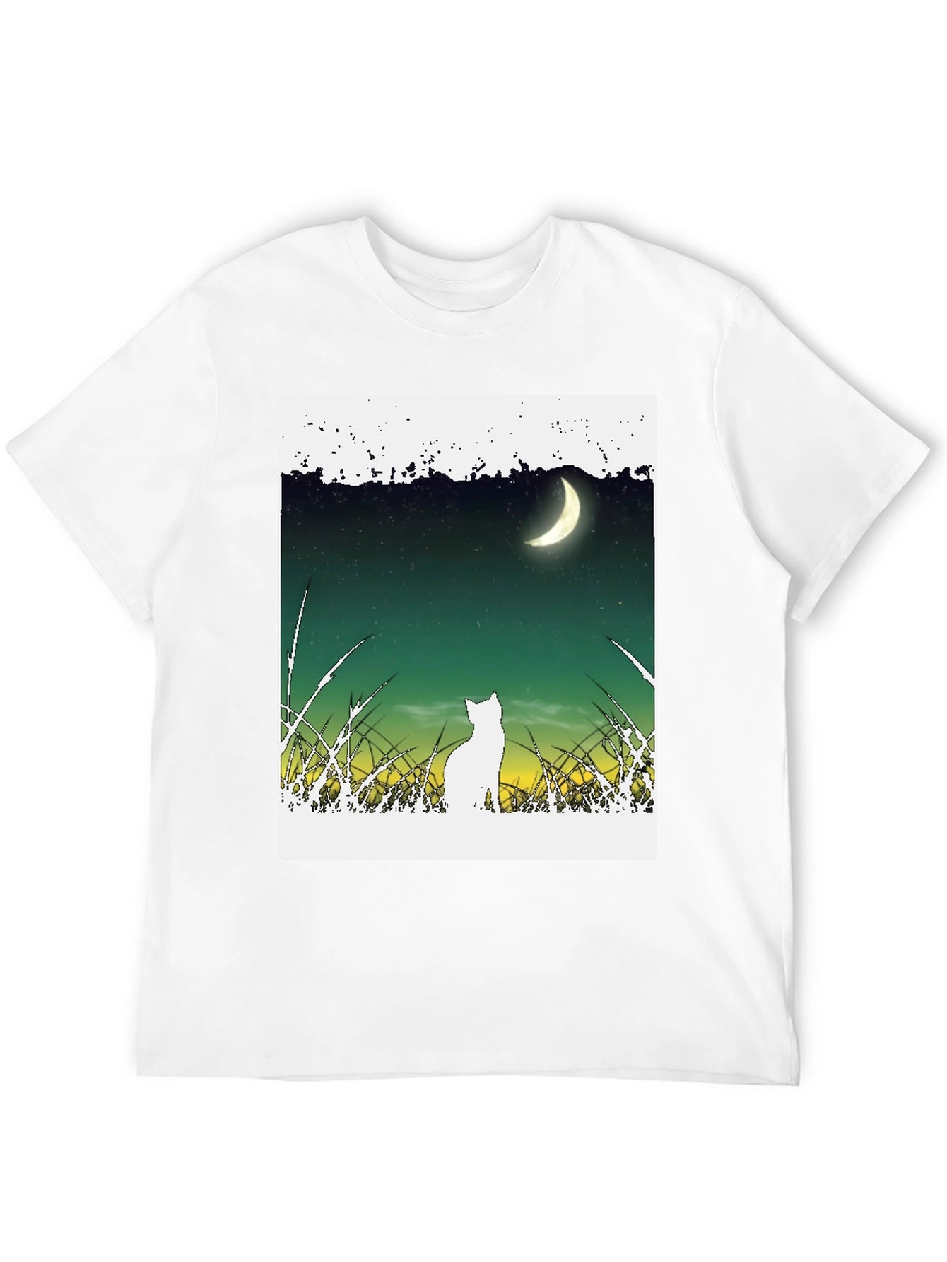Cat Moon T-Shirt - Unique Graphic Tee