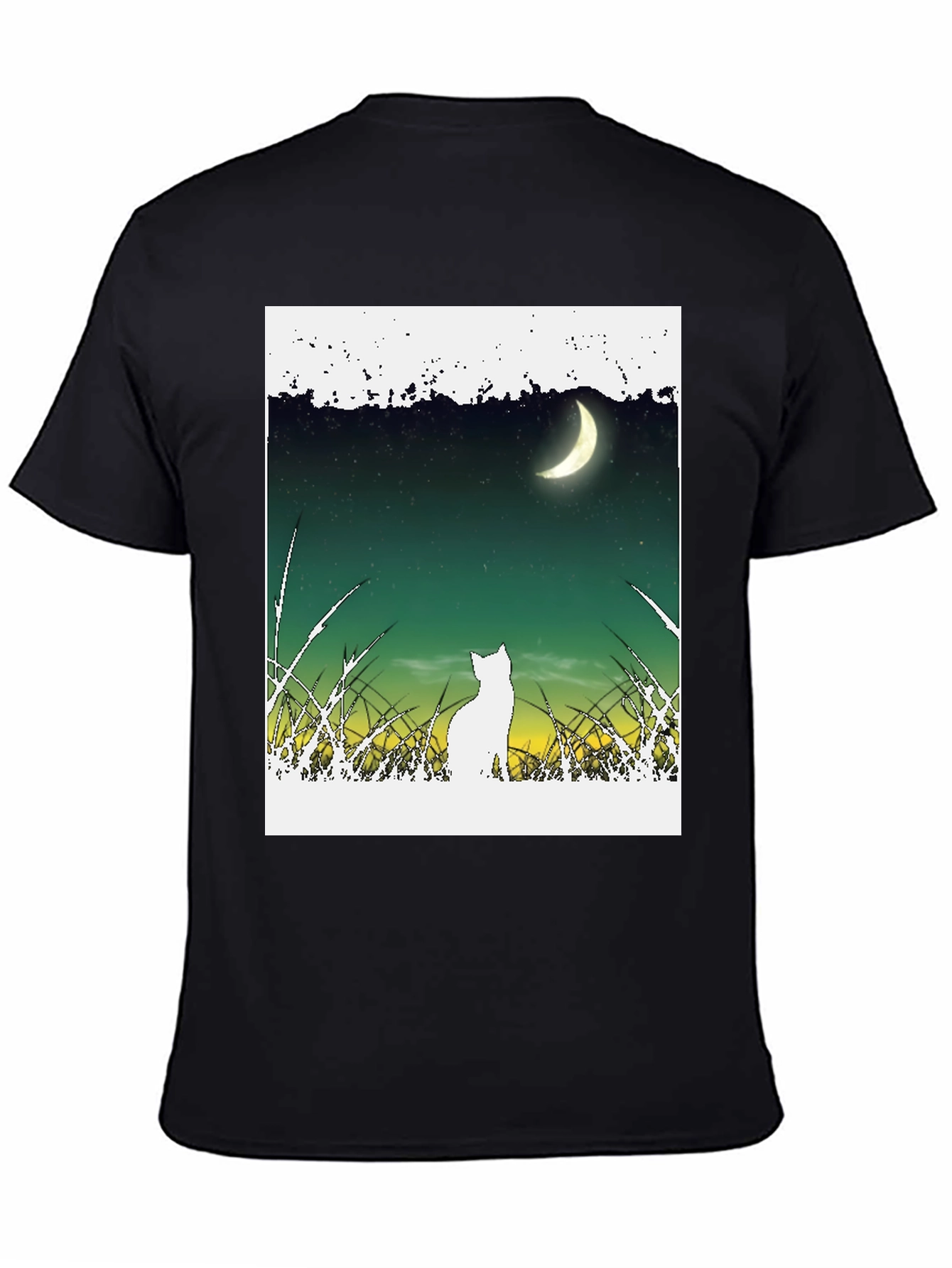Cat Moon T-Shirt - Unique Graphic Tee