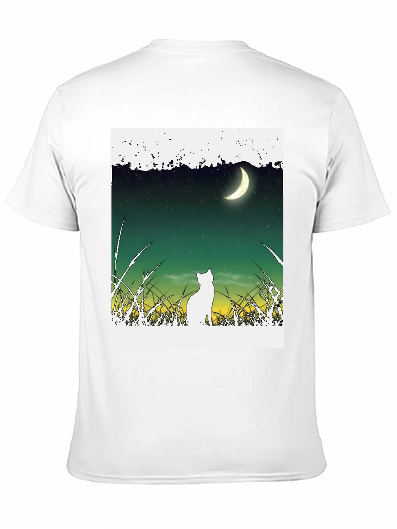Cat Moon T-Shirt - Unique Graphic Tee
