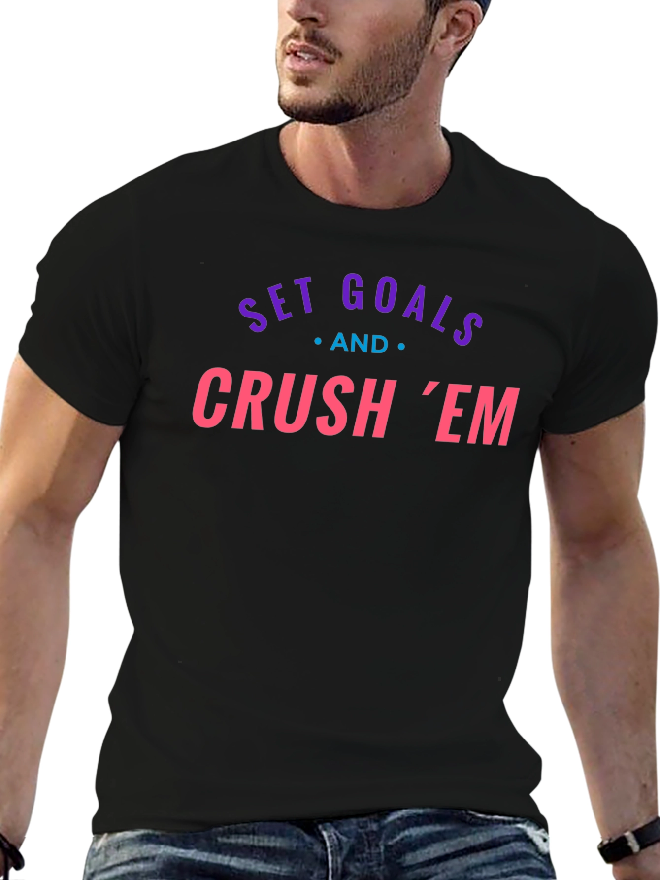 Set Goals and Crush Em Graphic Tee