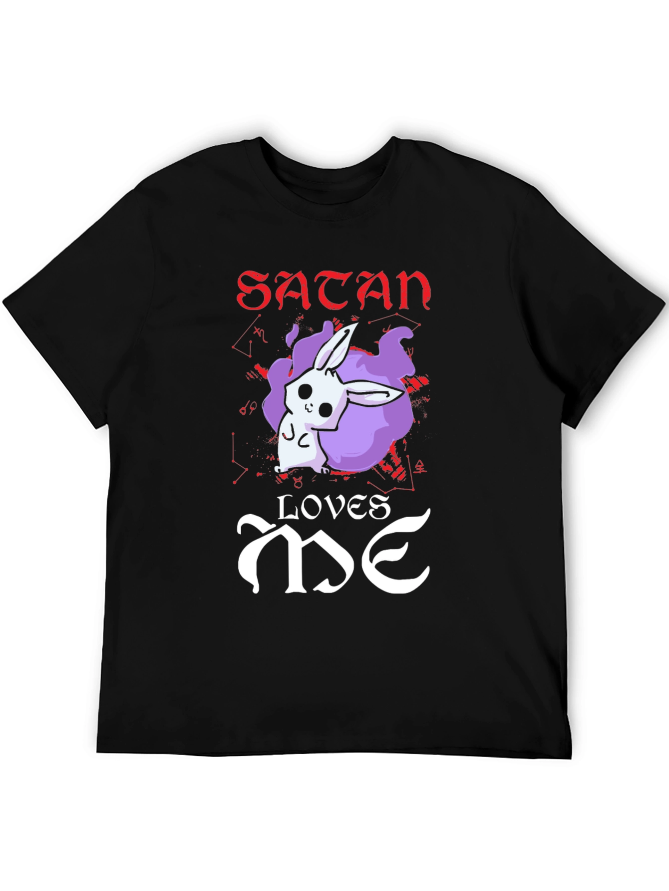 Satan Loves Me T-Shirt - Cute Bunny Graphic Tee