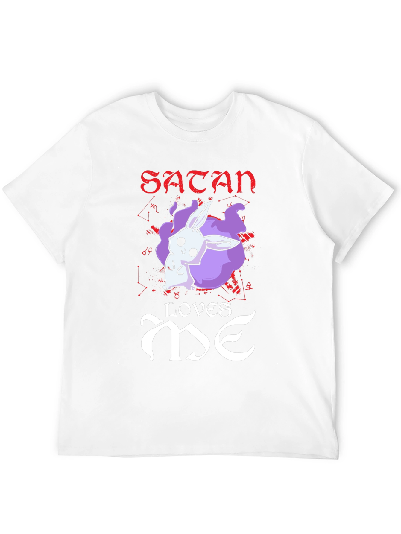 Satan Loves Me T-Shirt - Cute Bunny Graphic Tee