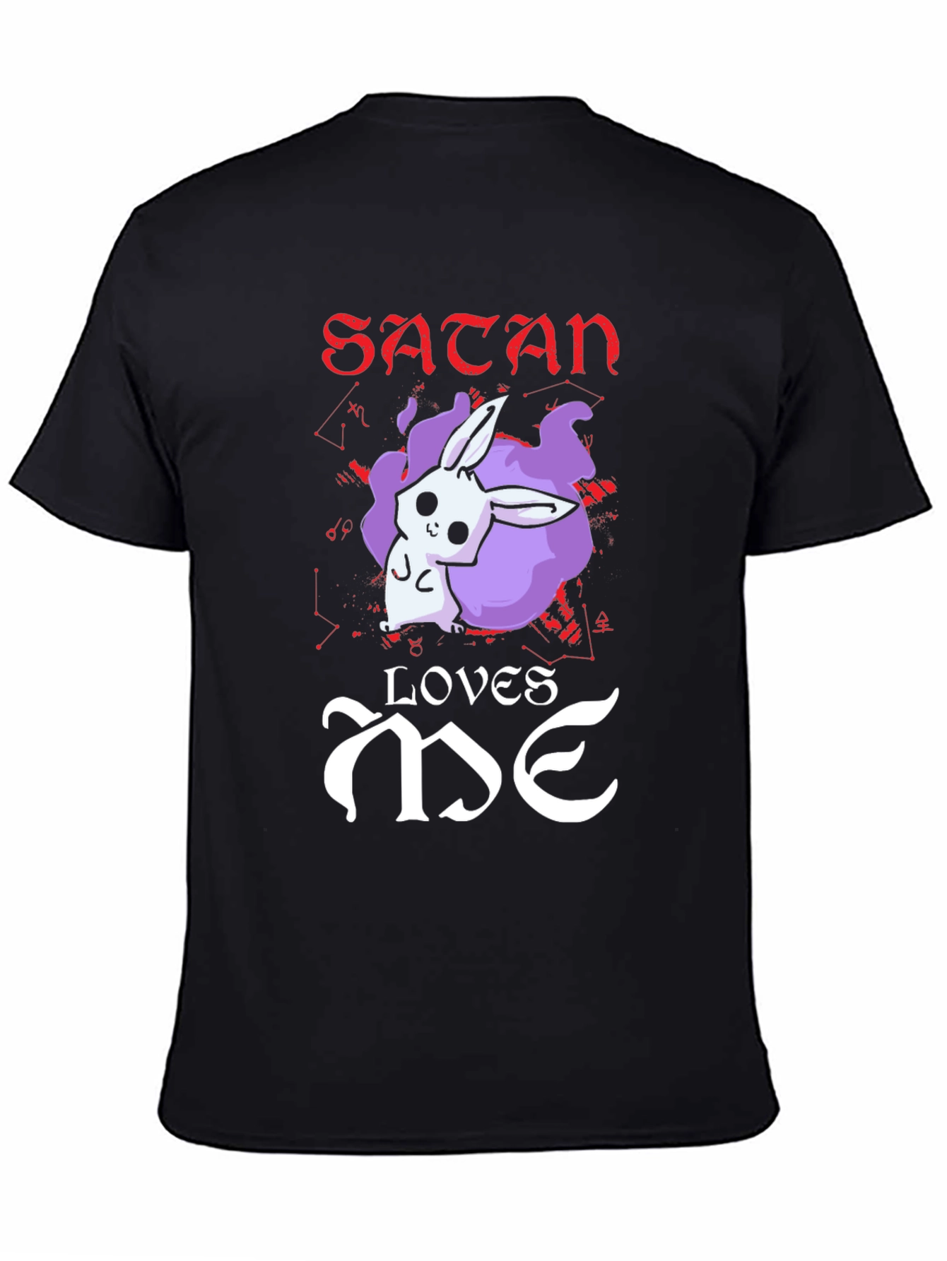 Satan Loves Me T-Shirt - Cute Bunny Graphic Tee