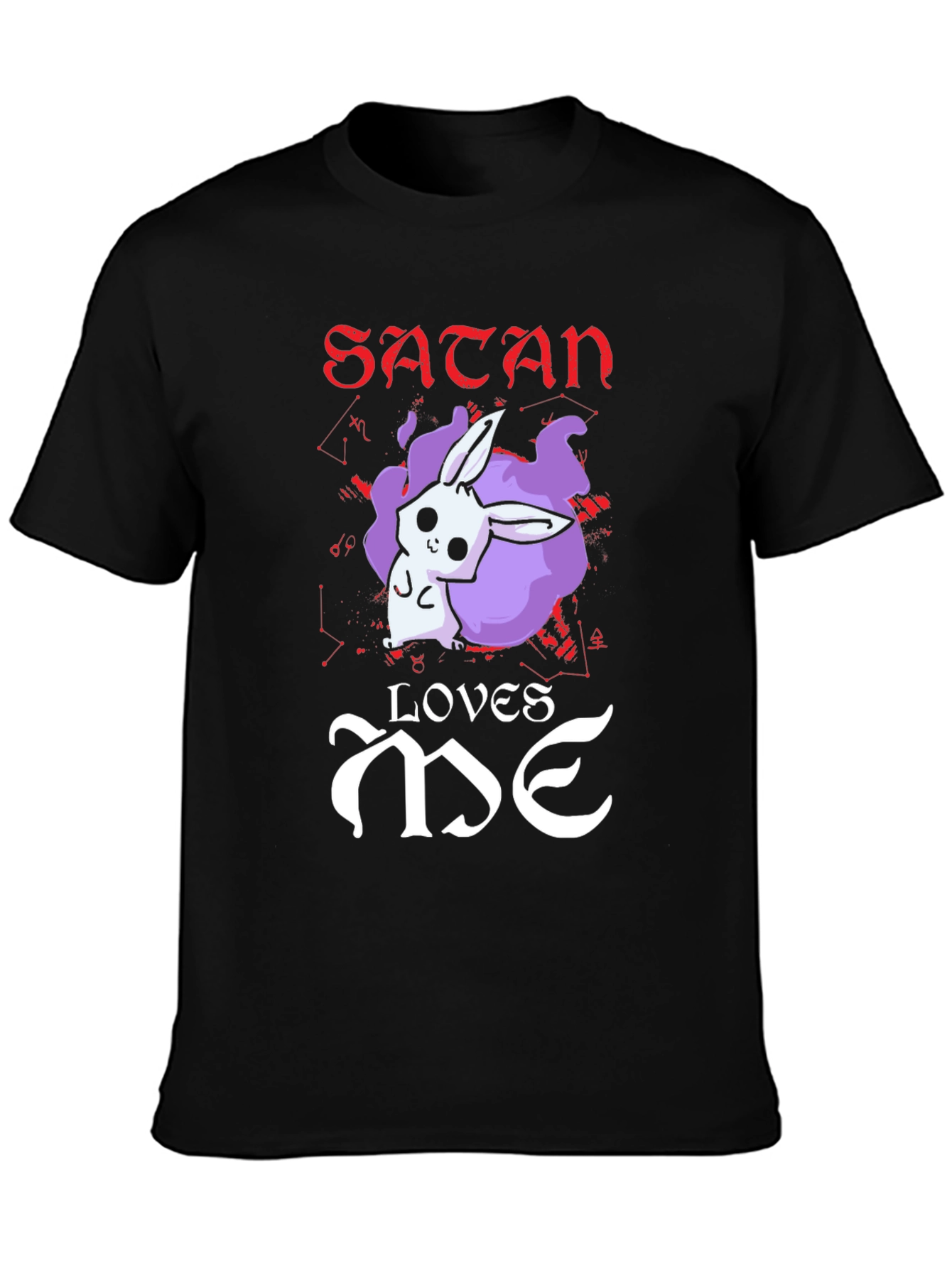 Satan Loves Me T-Shirt - Cute Bunny Graphic Tee