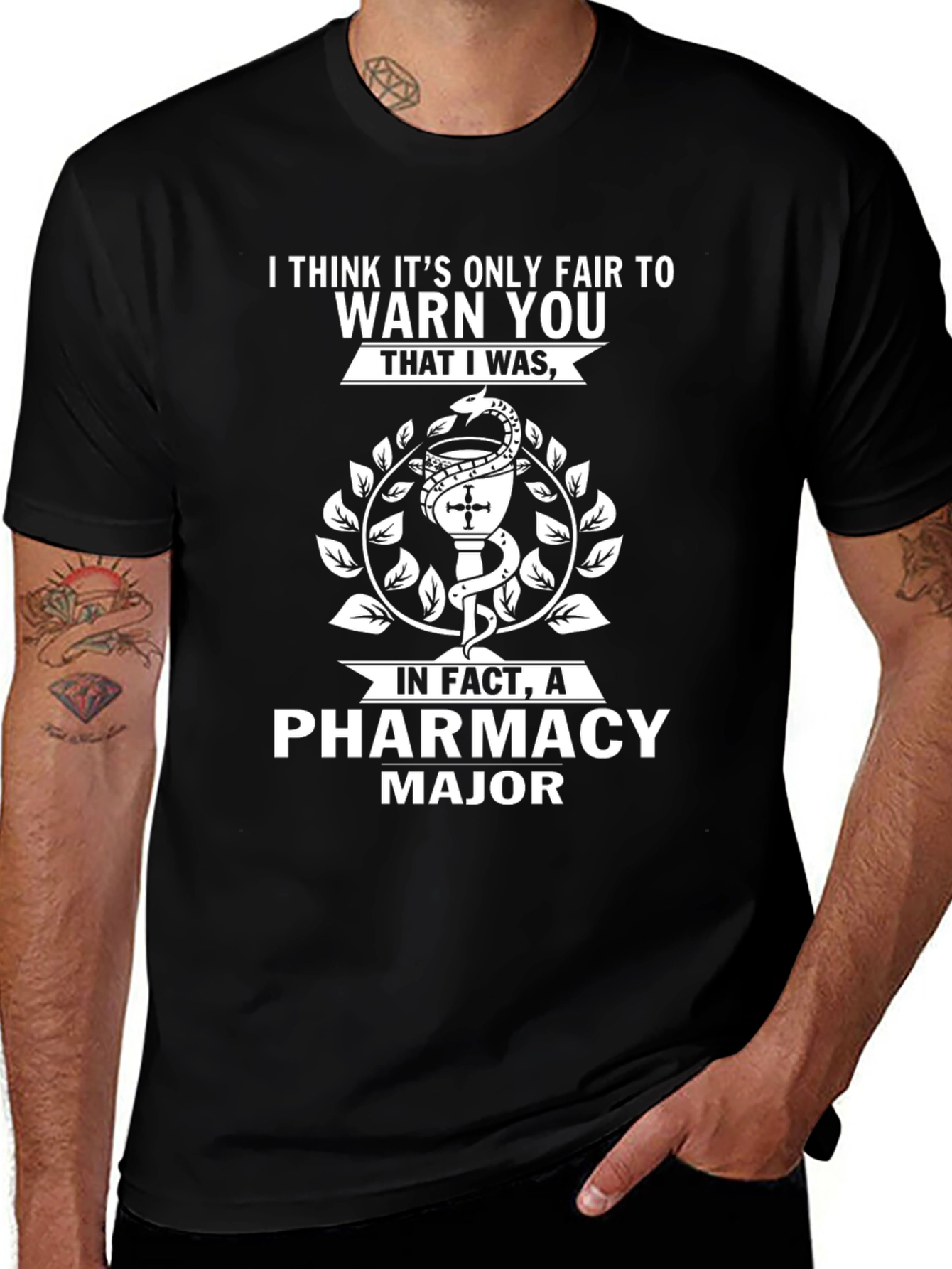 Pharmacy Major Black T-Shirt