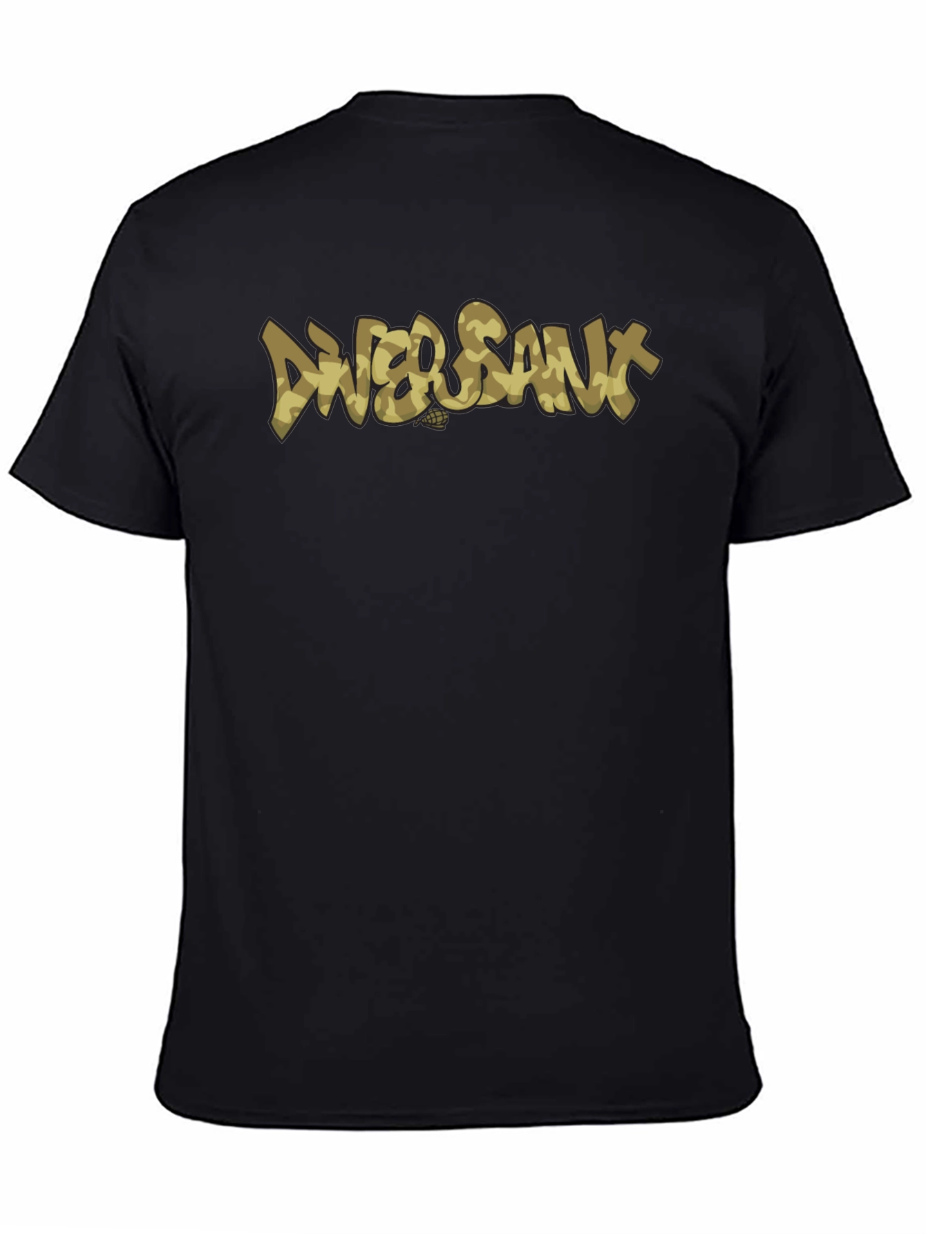 Diver Sant Camo Print Black T-Shirt