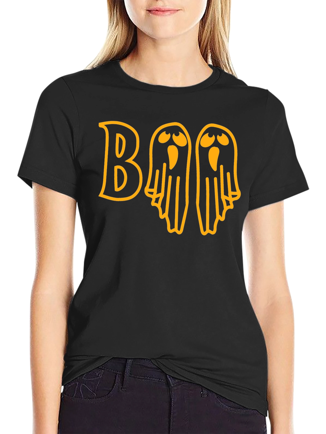 Halloween Boo Ghost Graphic T-Shirt