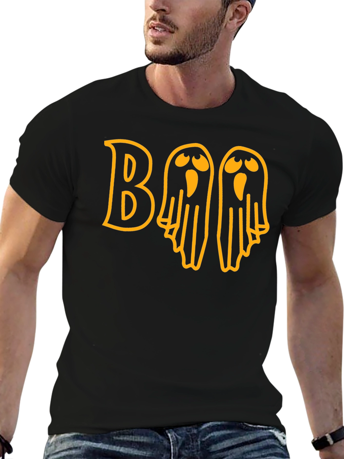 Halloween Boo Ghost Graphic T-Shirt