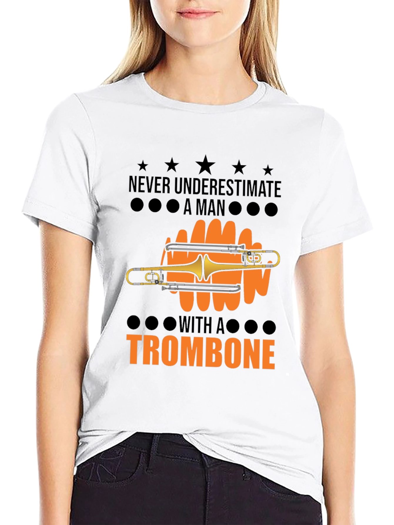 Never Underestimate a Man with a Trombone T-Shirt