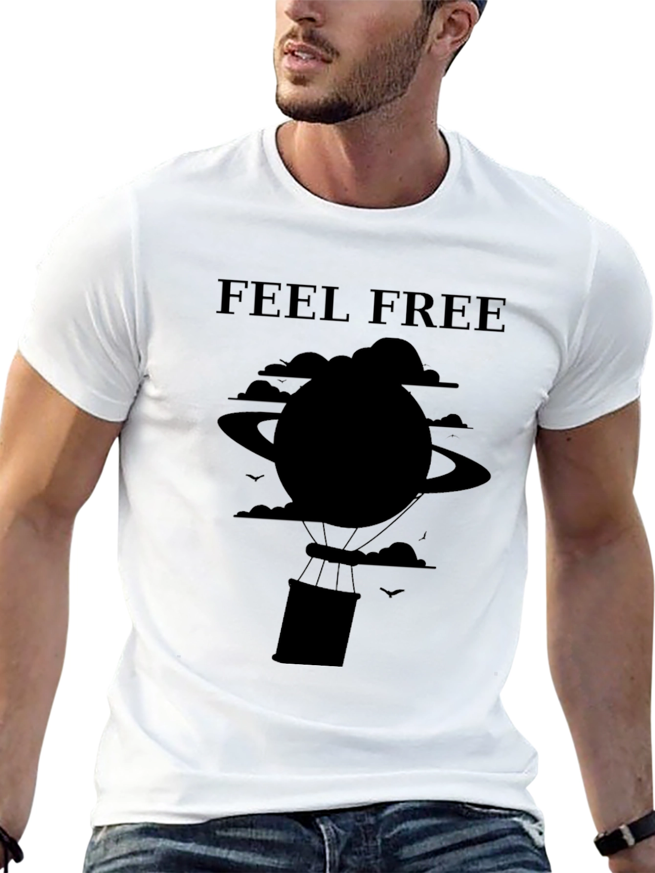 Feel Free Black Graphic Tee