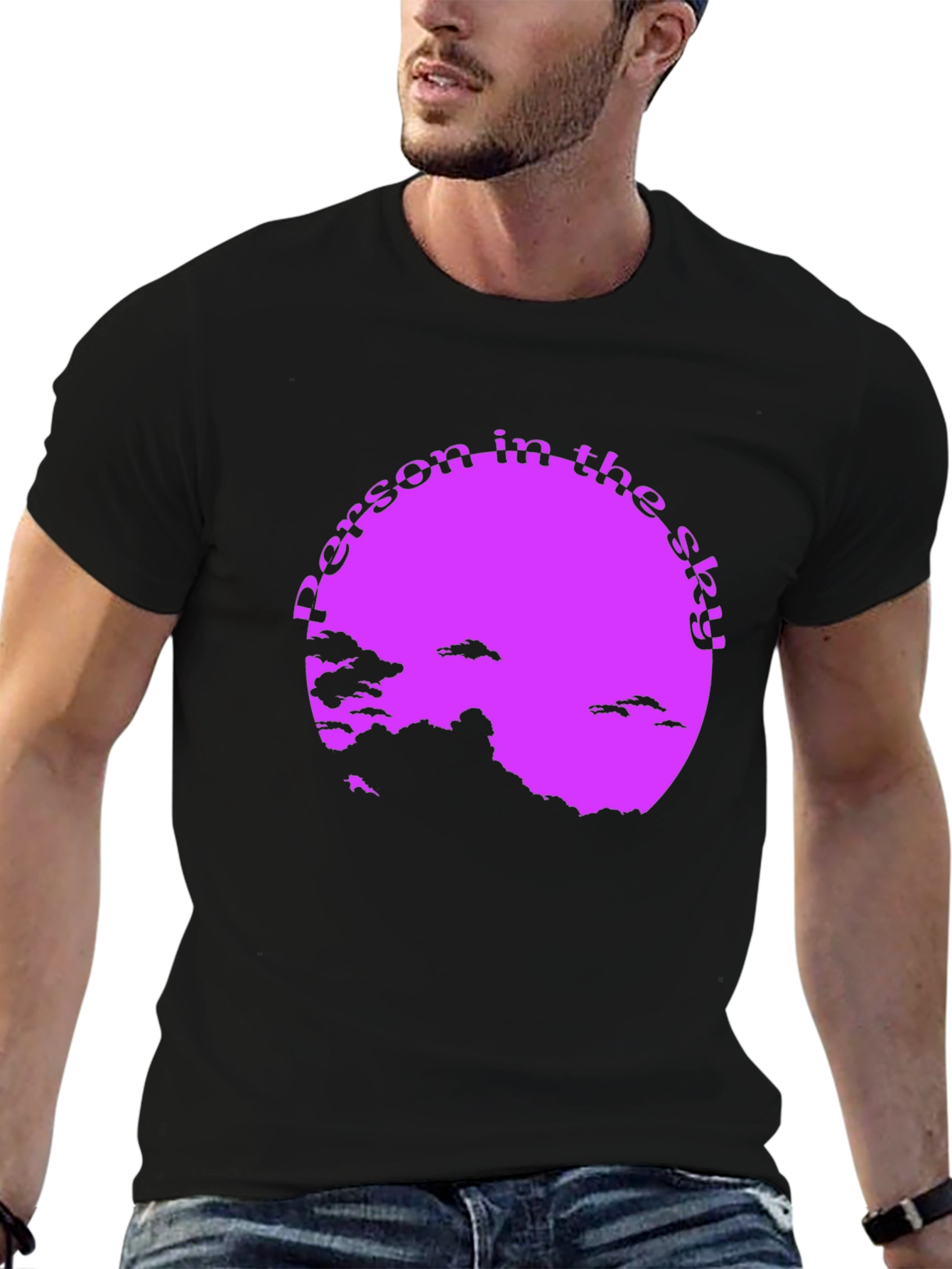 Person in the Sky Graphic T-Shirt - Unique Design