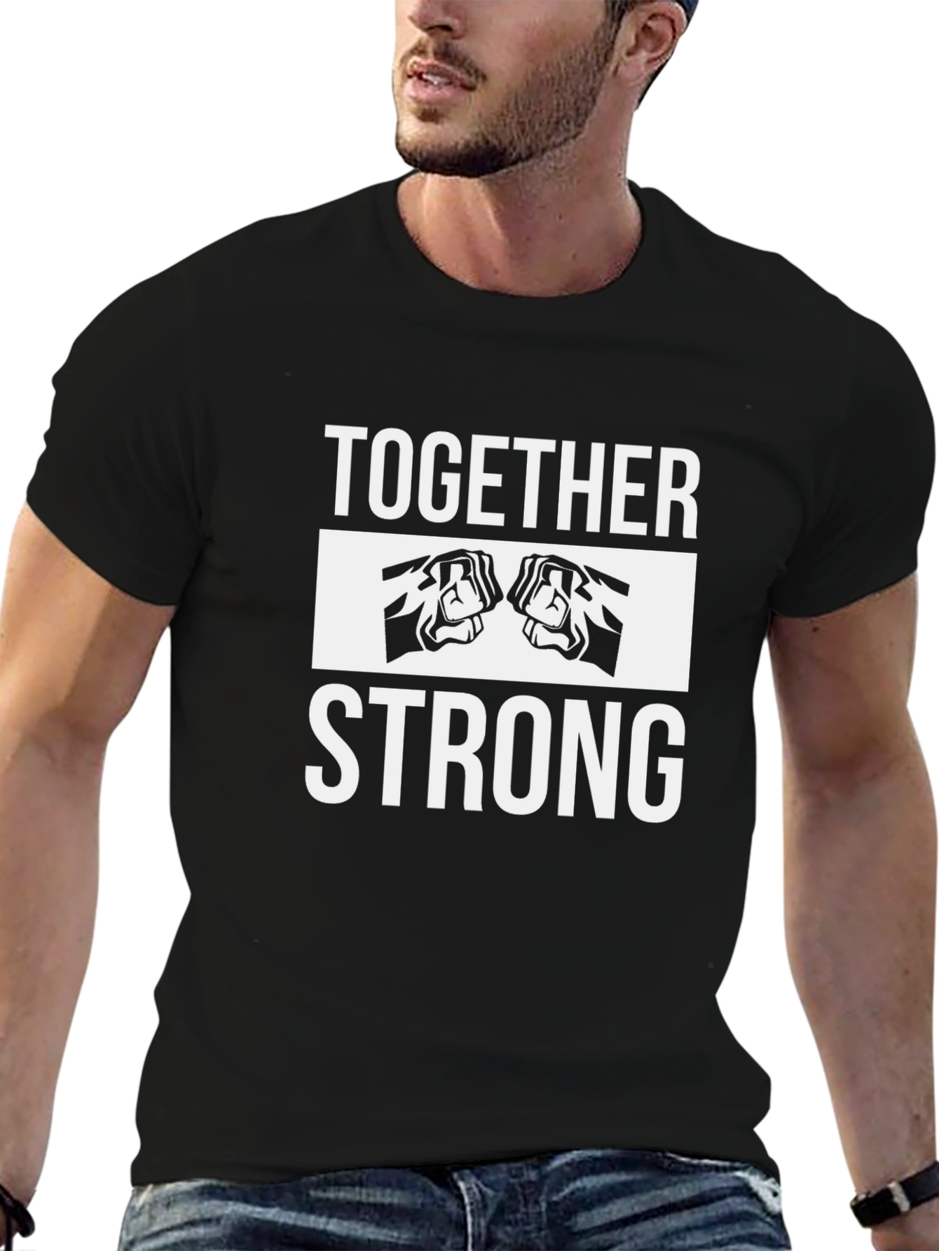 Together Strong Black Graphic Tee