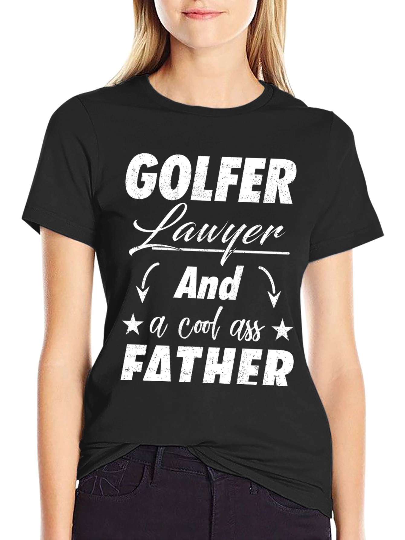 Golfer Lawyer Father Novelty Graphic Tee