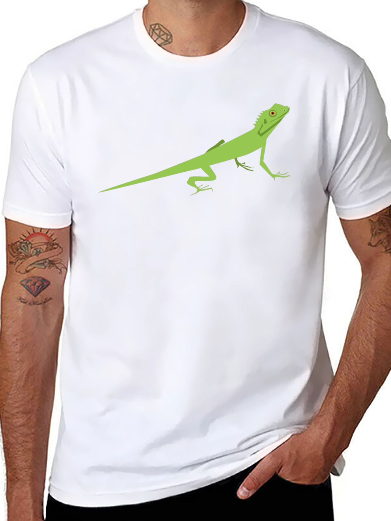 Green Lizard Graphic Tee - Cool Reptile T-Shirt