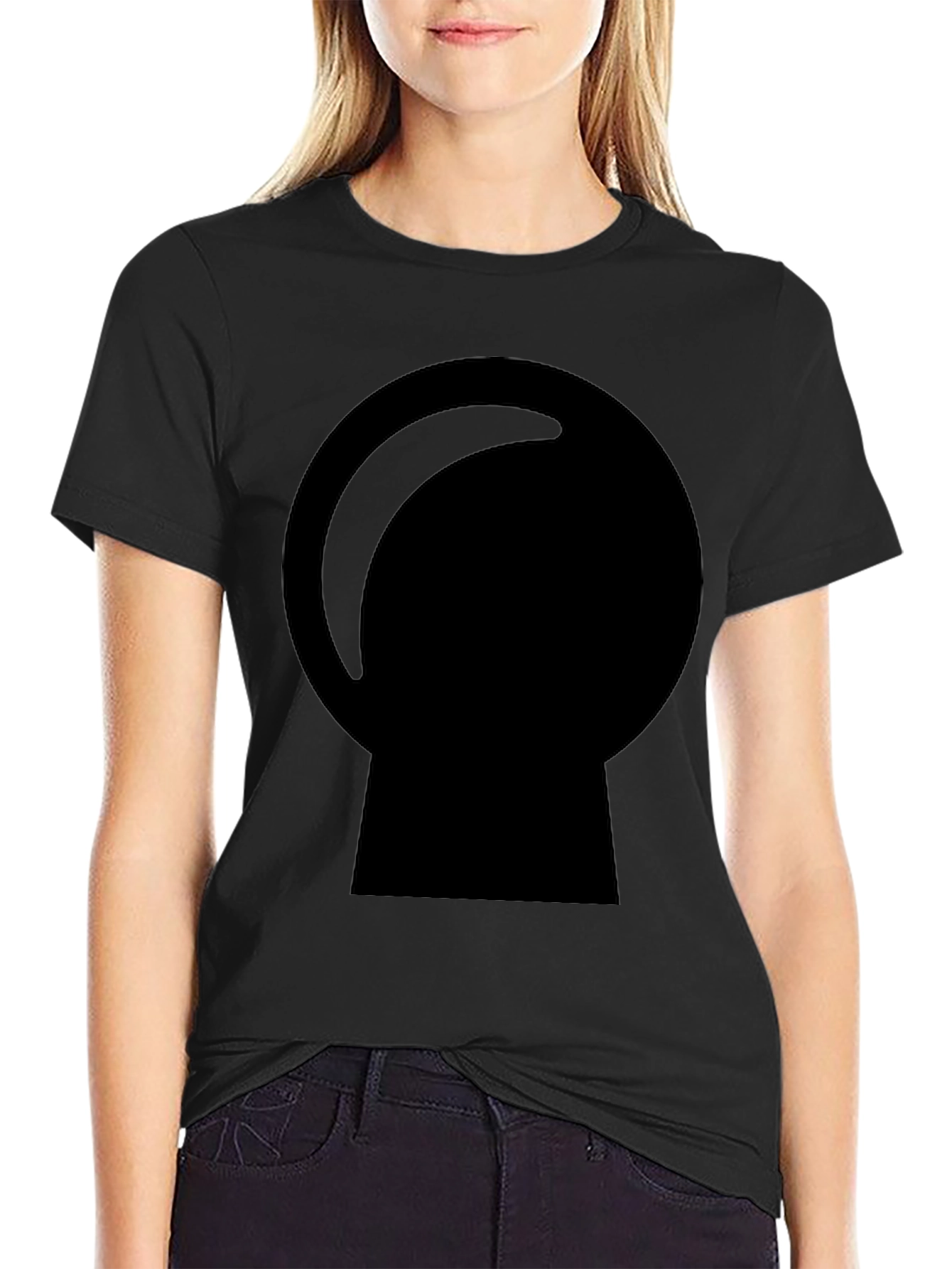 Mens Black Graphic Tee - Crystal Ball