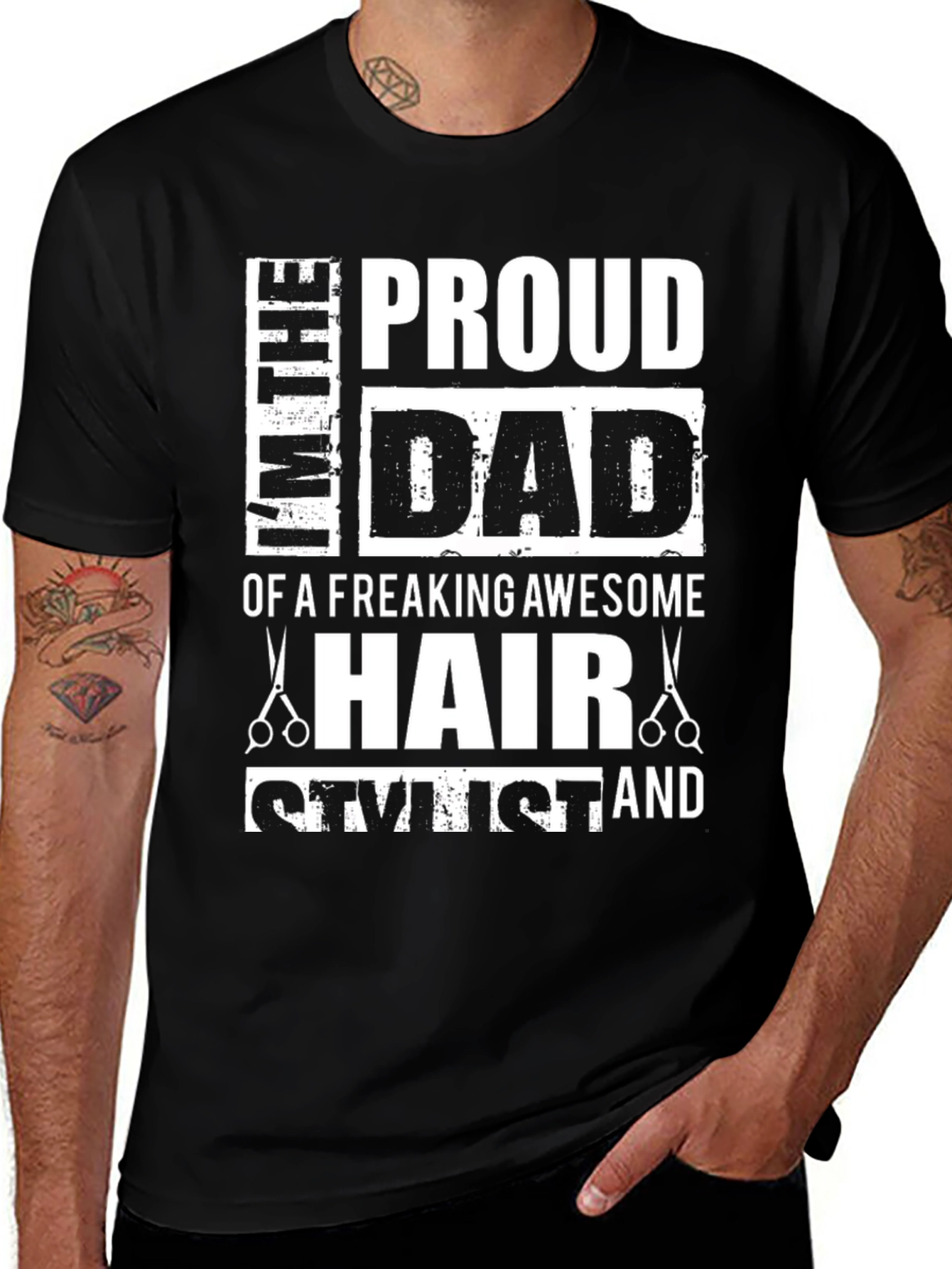 Proud Dad Hair Stylist T-Shirt