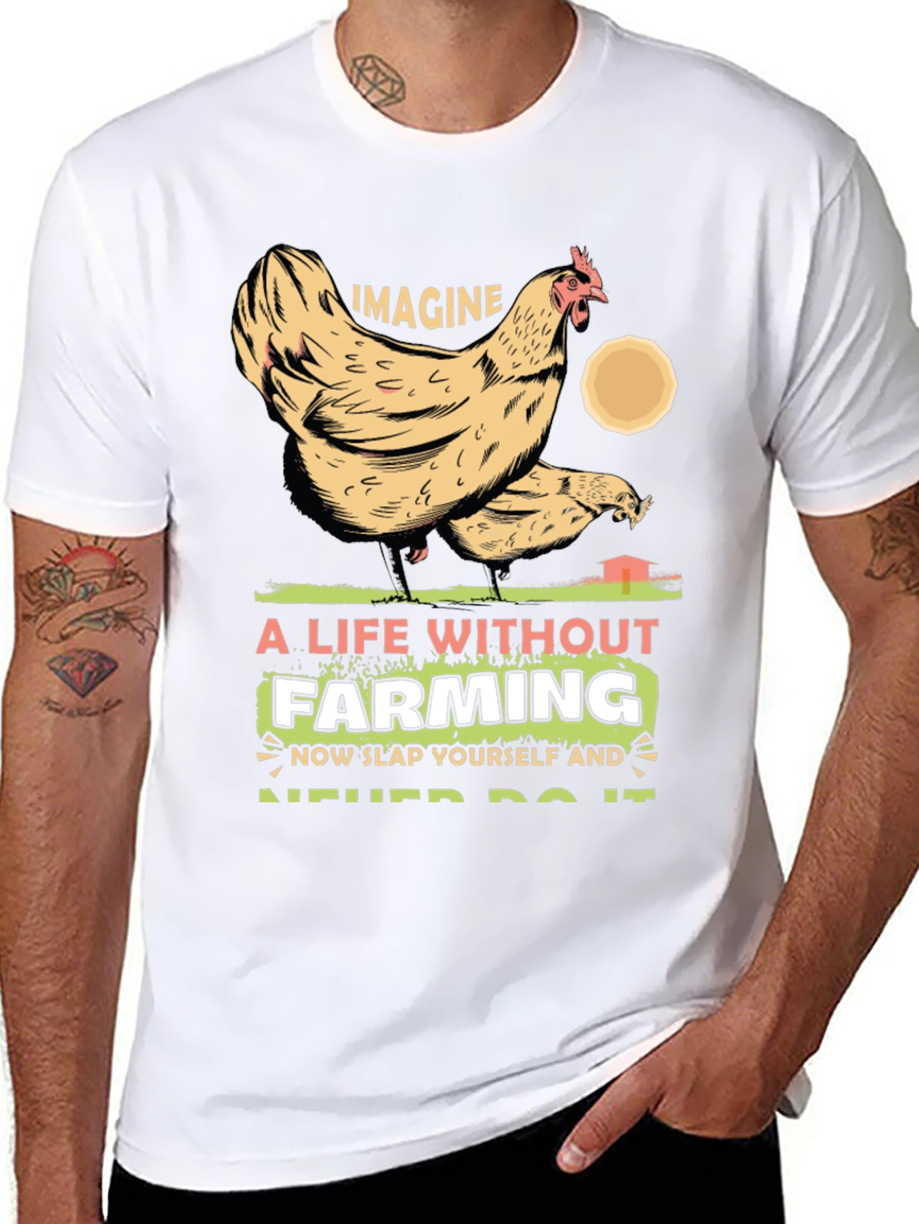 Imagine Life Without Farming Graphic Tee