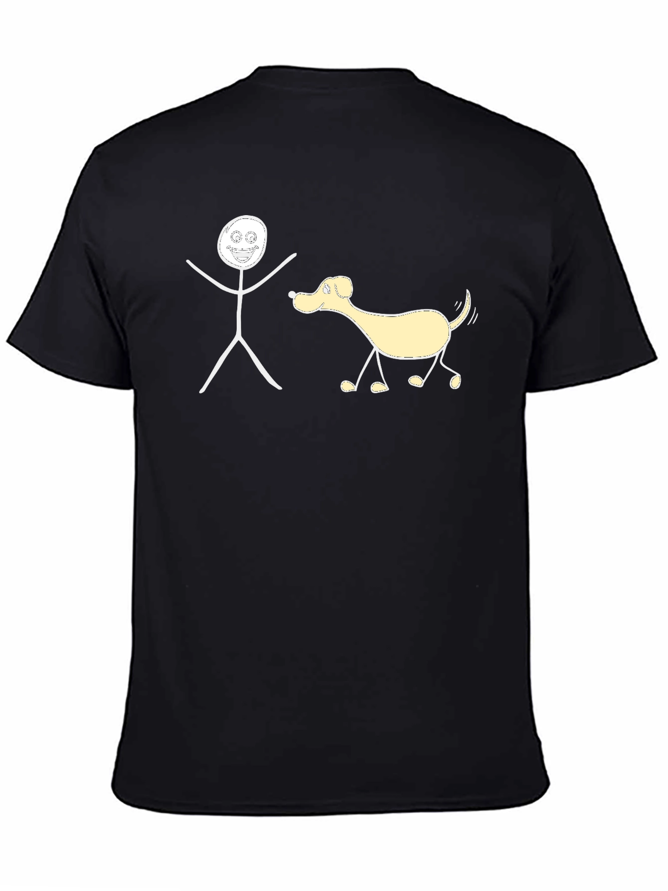 Funny Stick Figure Dog Walker T-Shirt
