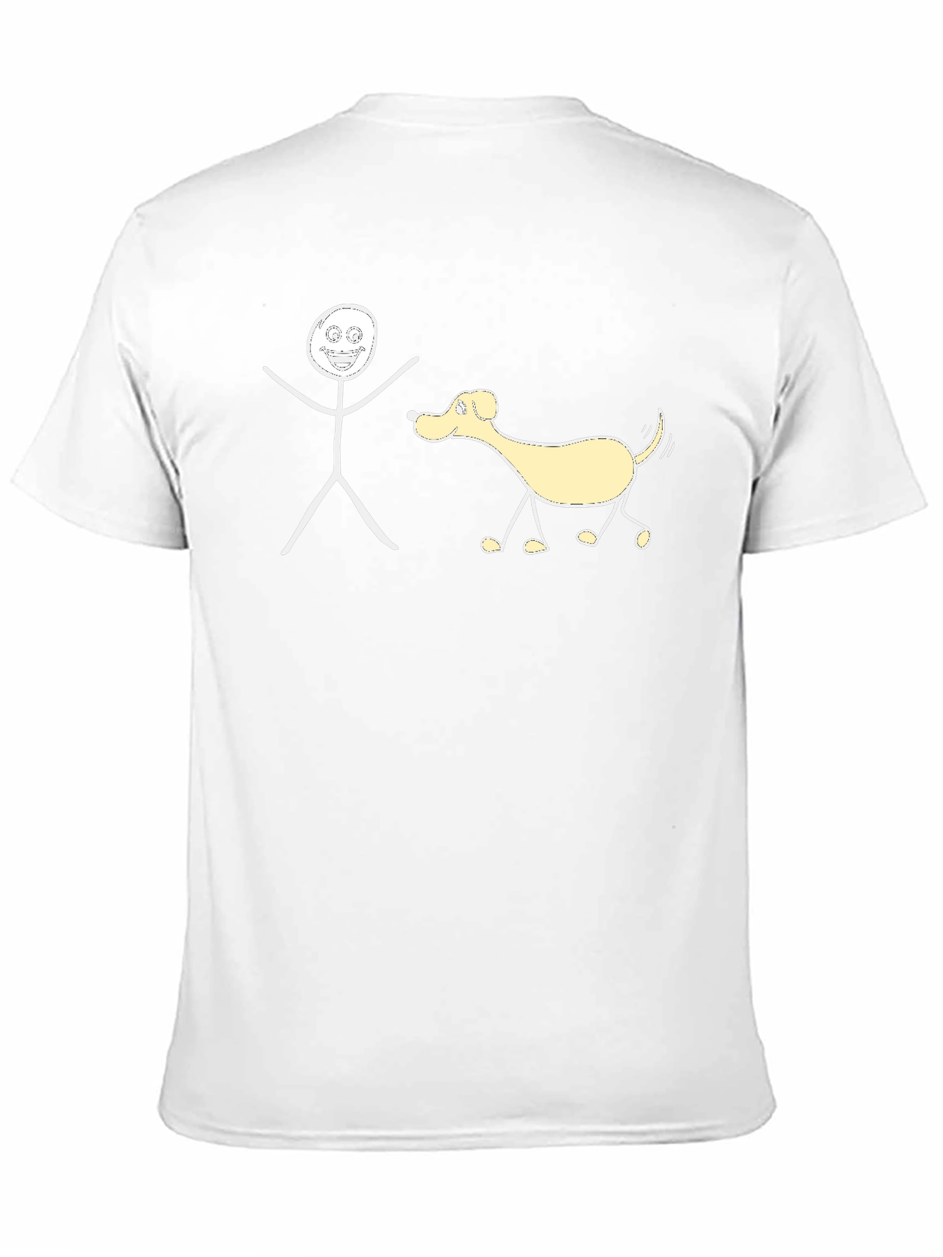 Funny Stick Figure Dog Walker T-Shirt