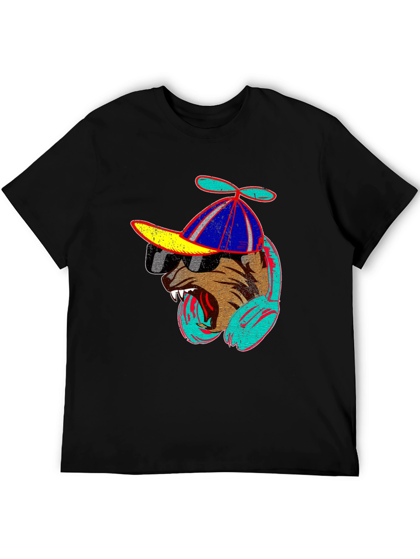 Cool Dog Graphic Tee - Black