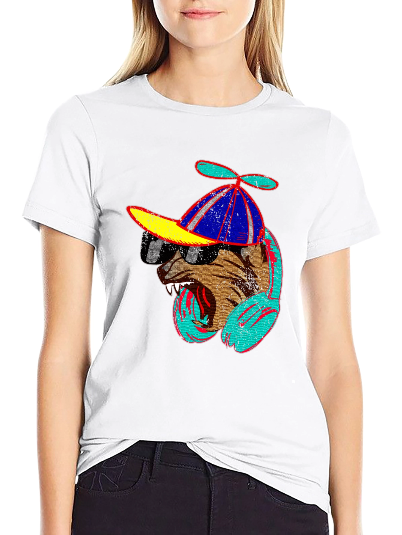 Cool Dog Graphic Tee - Black