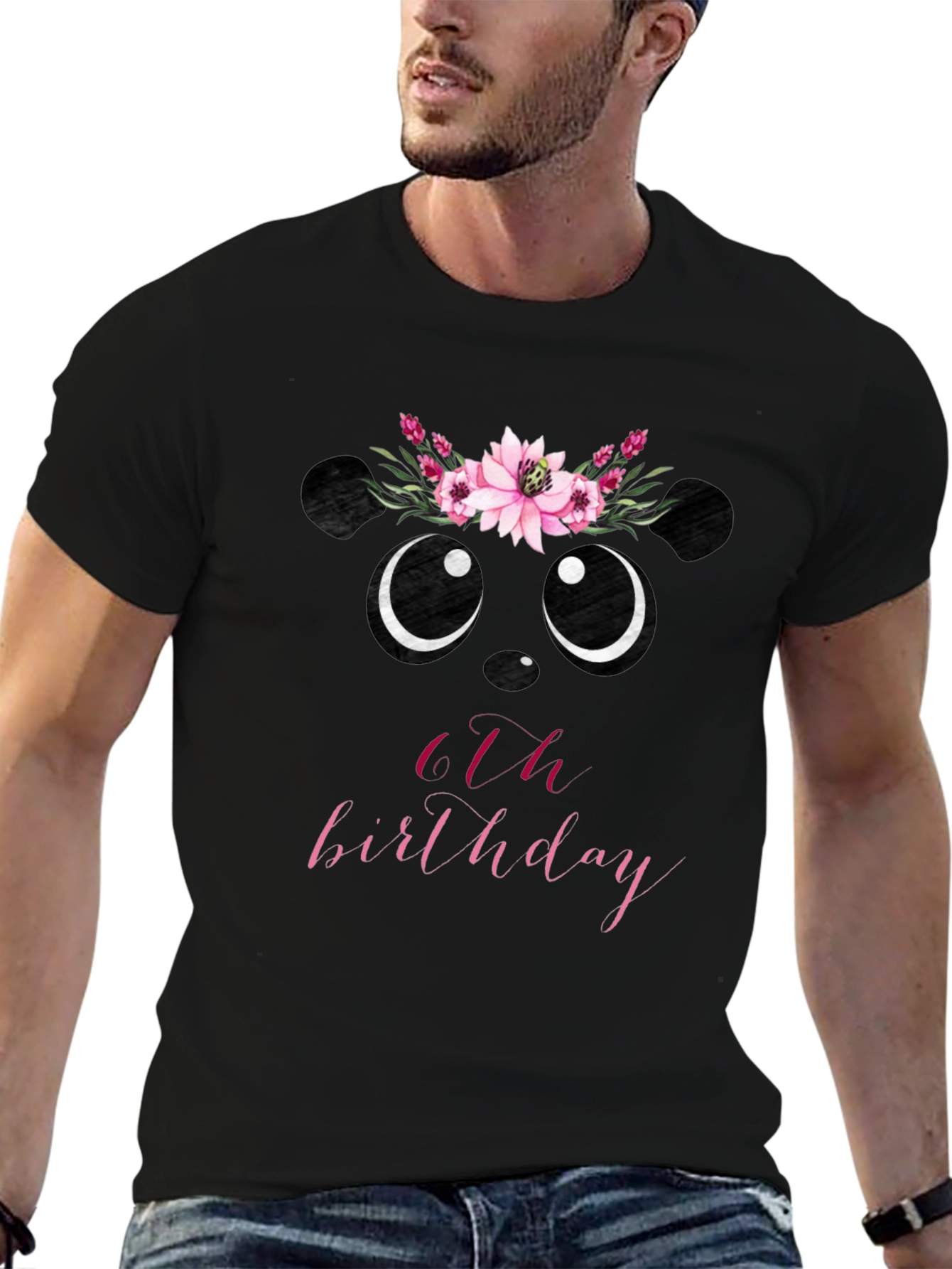6th Birthday Panda Bear T-Shirt