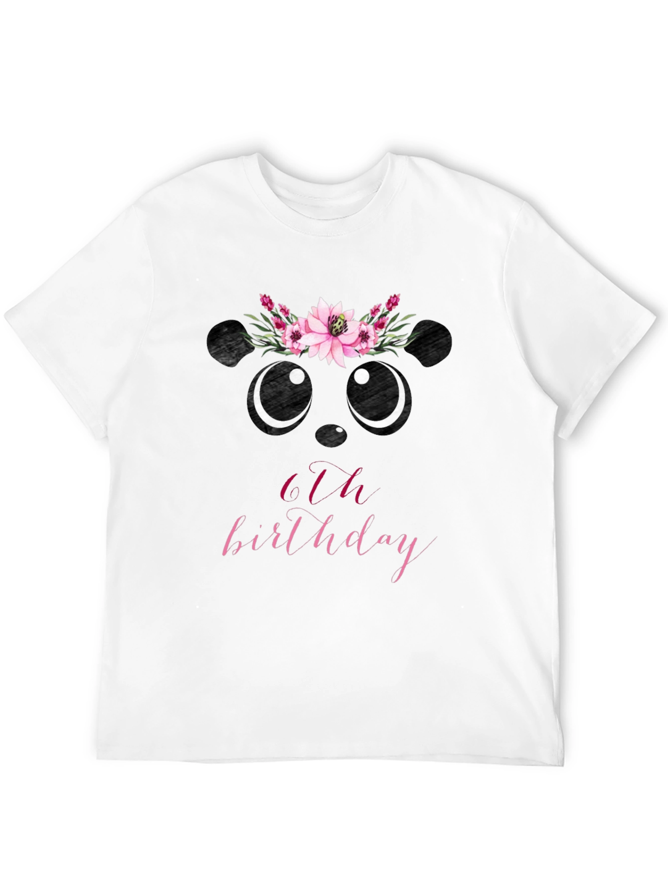 6th Birthday Panda Bear T-Shirt