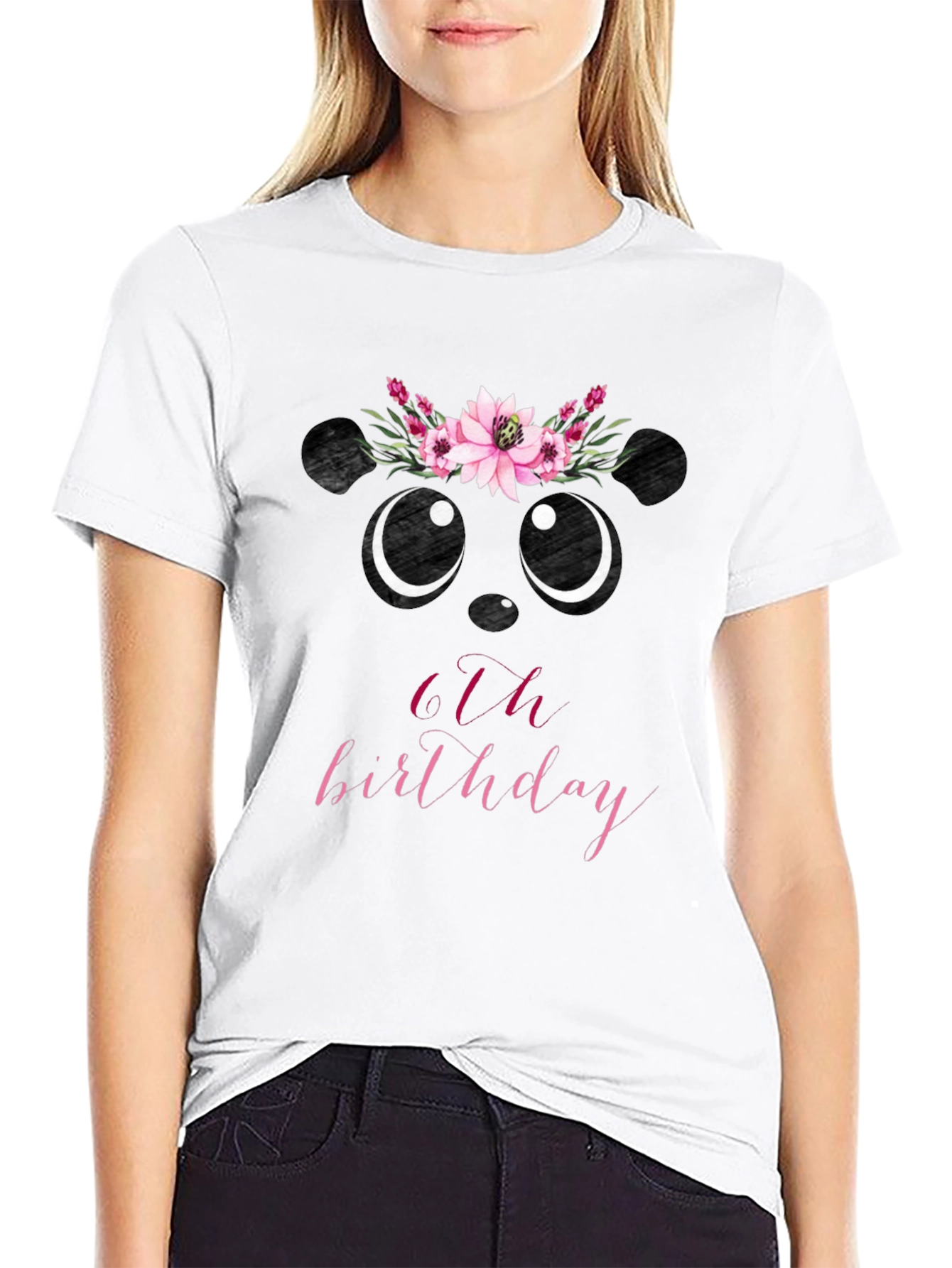 6th Birthday Panda Bear T-Shirt