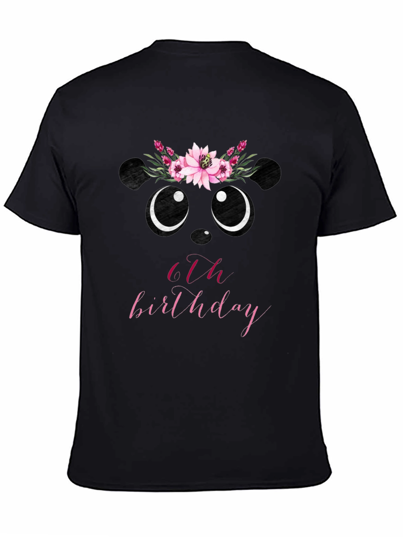 6th Birthday Panda Bear T-Shirt
