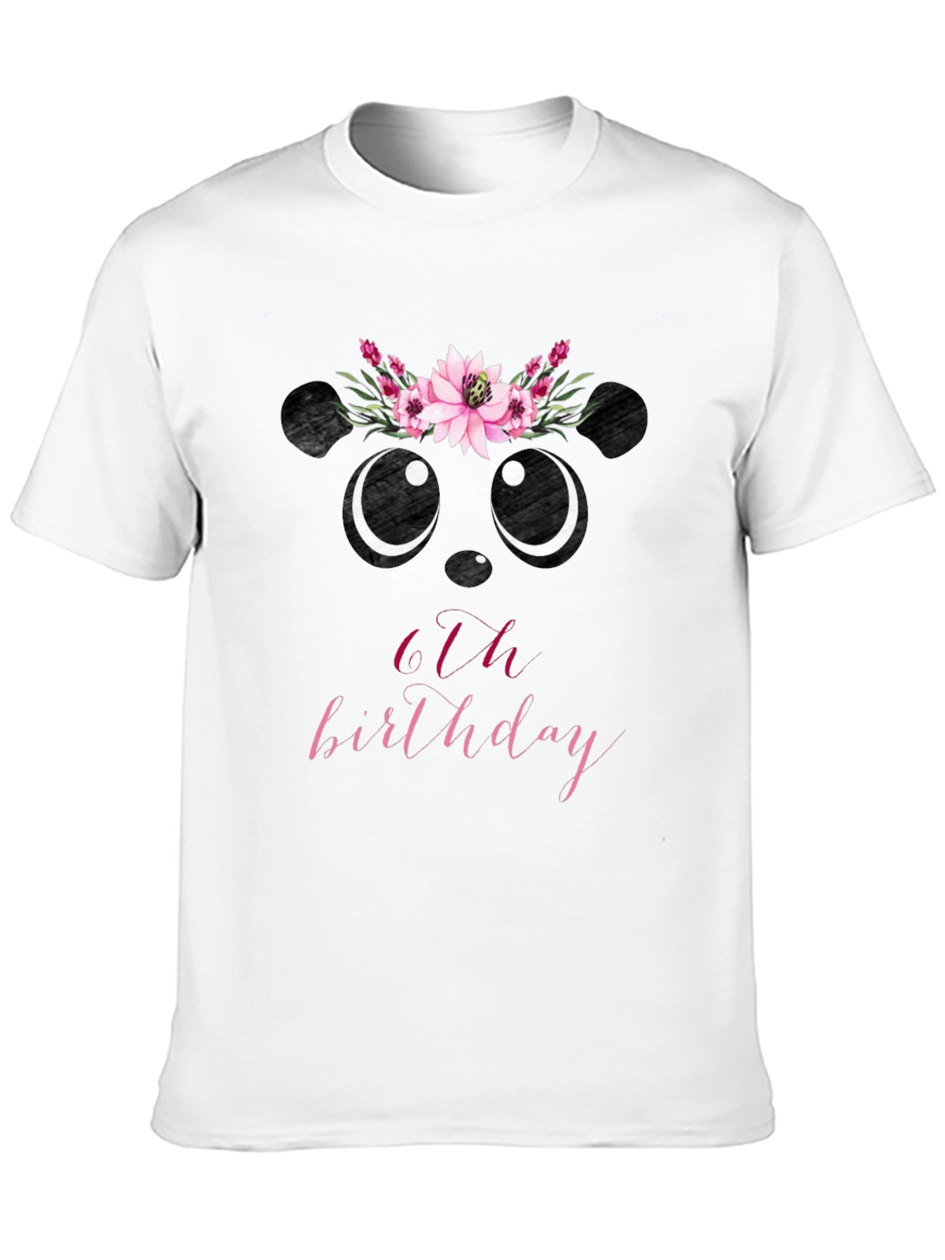 6th Birthday Panda Bear T-Shirt