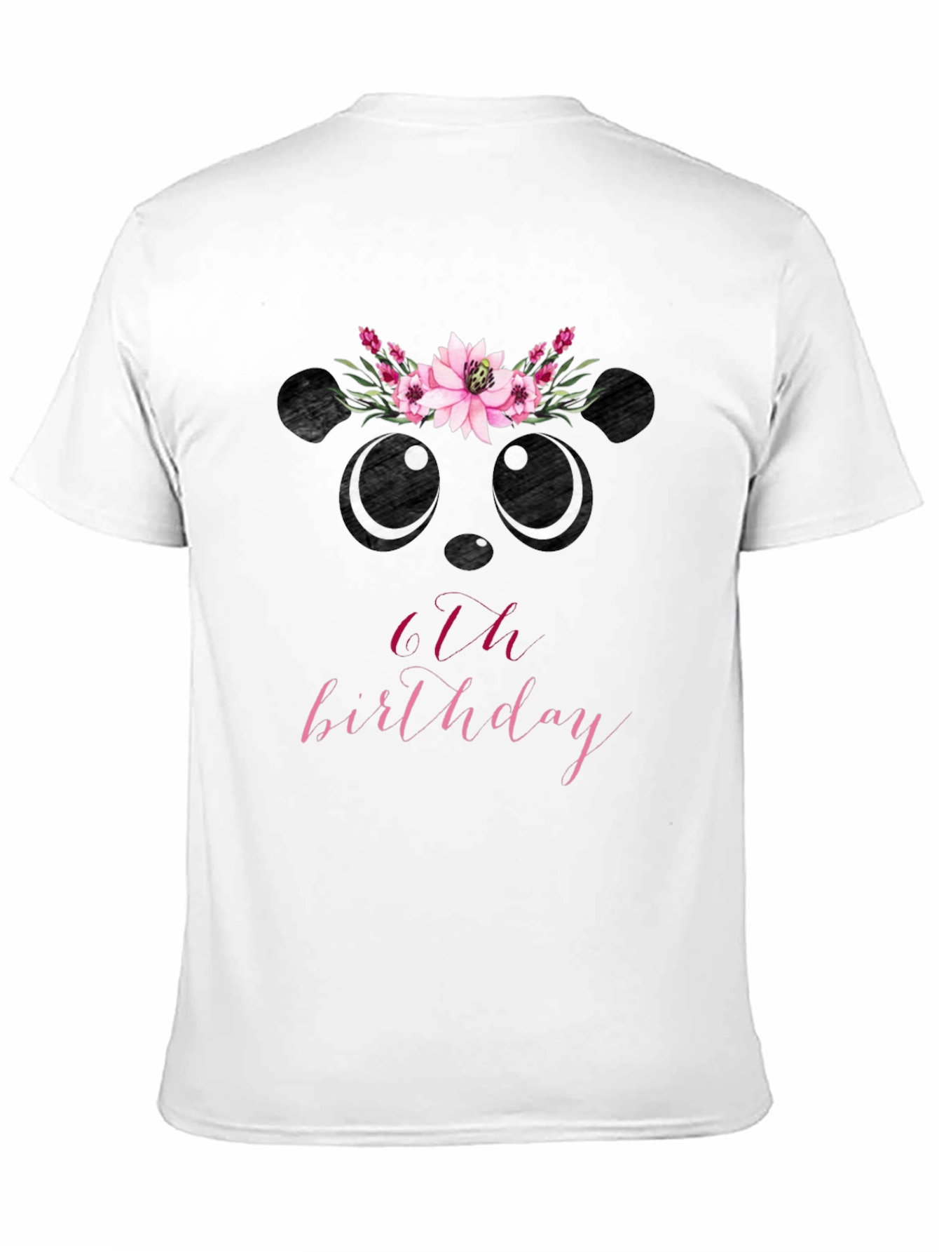 6th Birthday Panda Bear T-Shirt